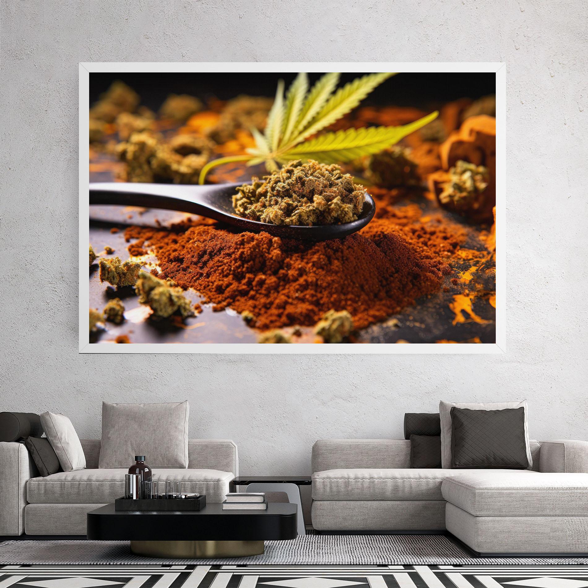 Obraz na Płótnie Cannabis Seasoning mockup 2