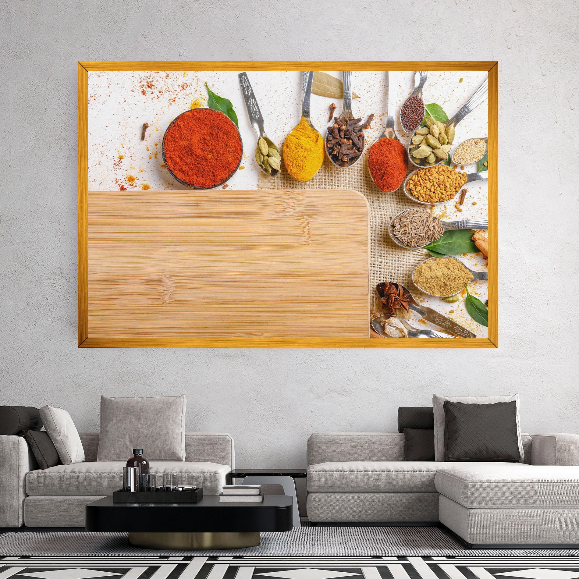 Obraz na Płótnie Spices Spoons mockup 2