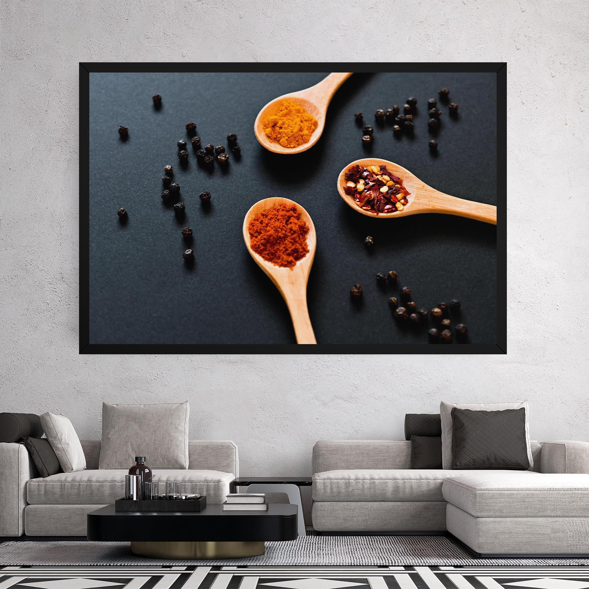 Obraz na Płótnie 3 Seasonings Spoons mockup 2