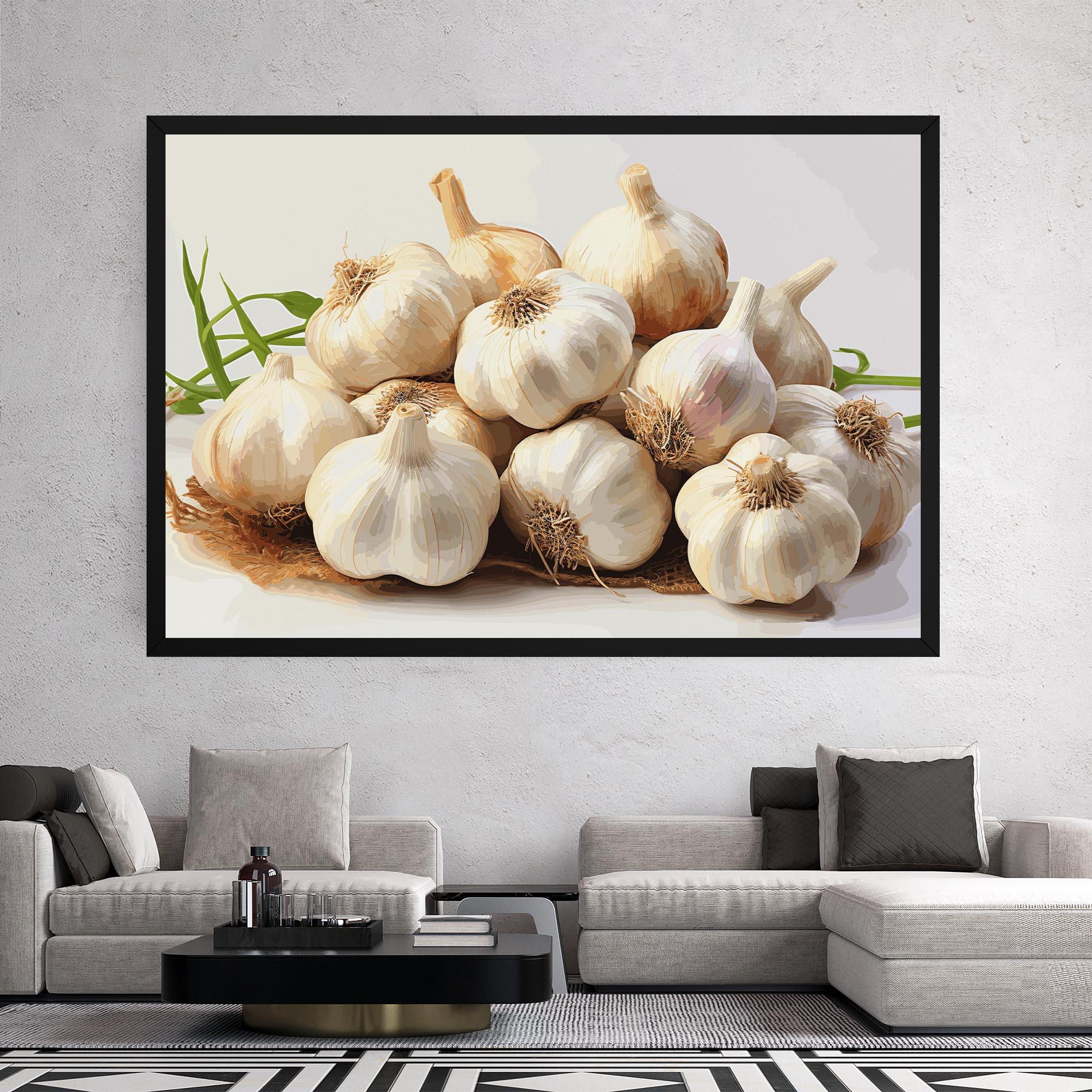 Obraz na Płótnie Garlic Art mockup 2