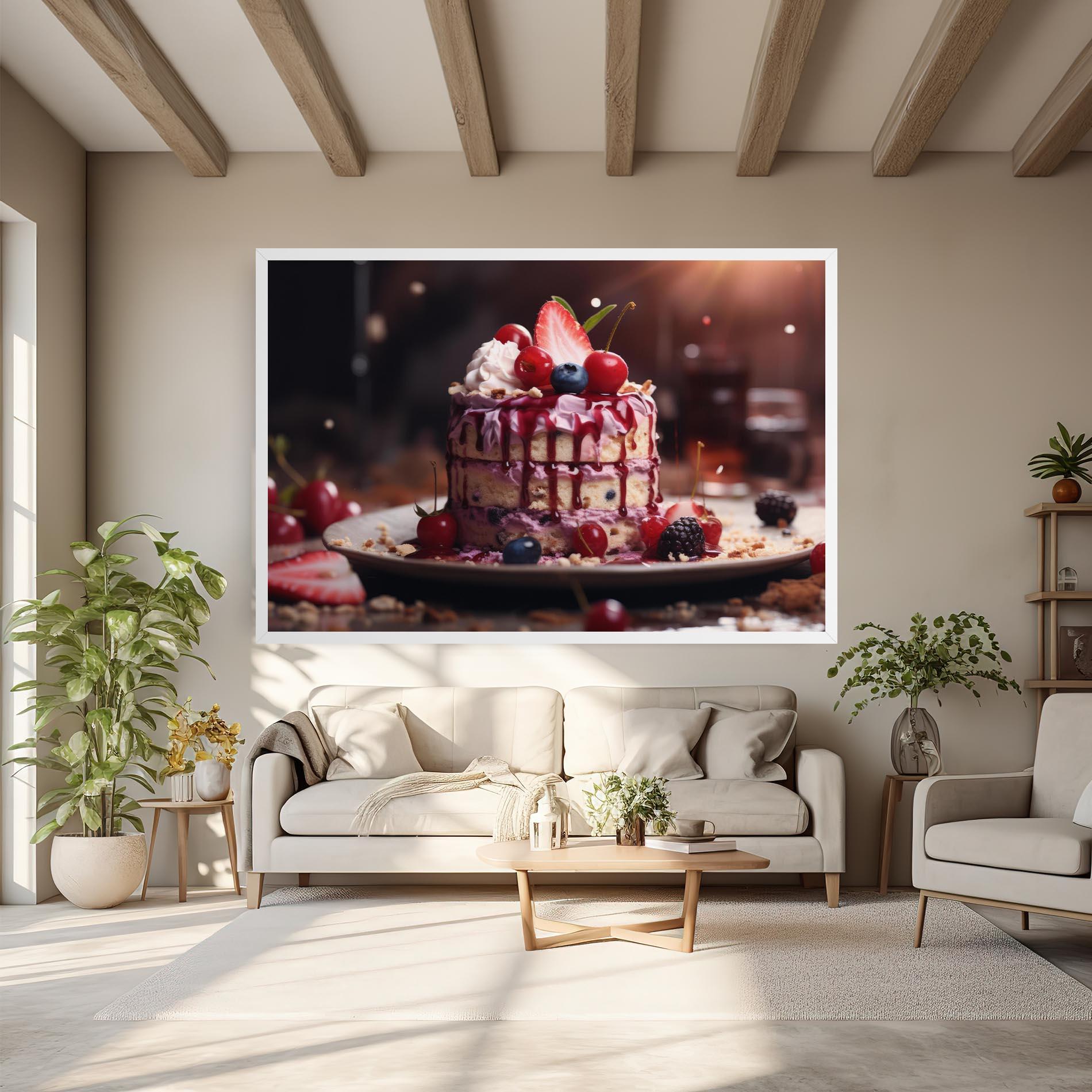 Obraz na Płótnie Berries Dessert mockup 6