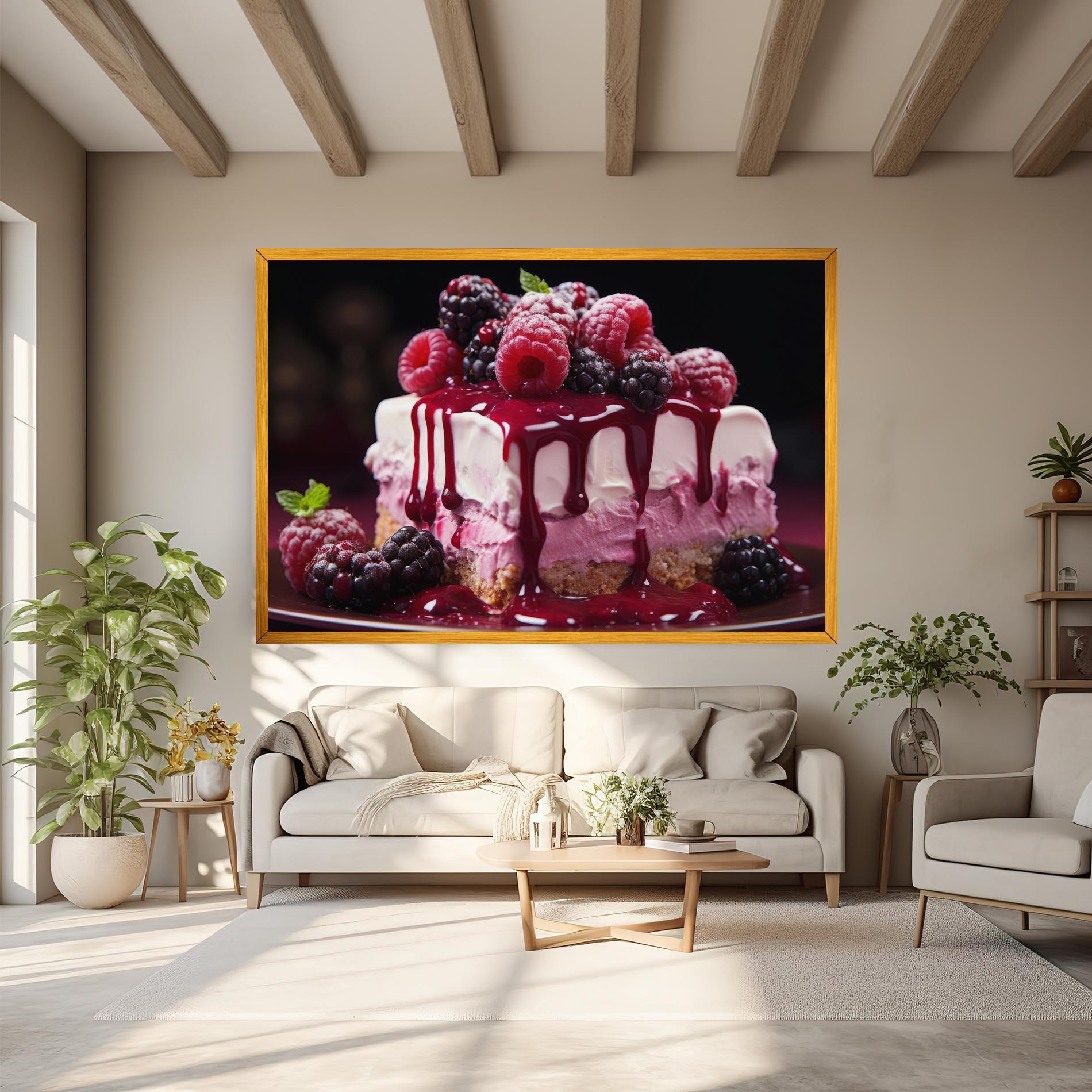 Obraz na Płótnie Berries Cream mockup 6