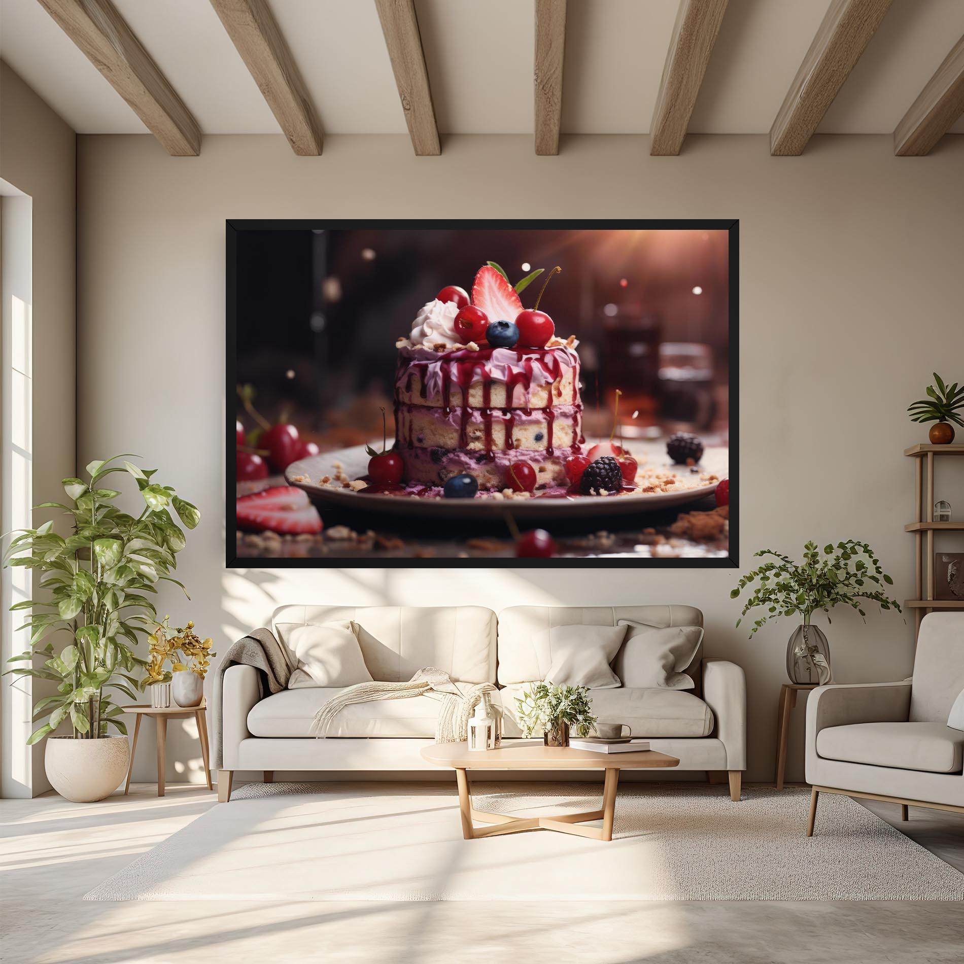 Obraz na Płótnie Berries Dessert mockup 6