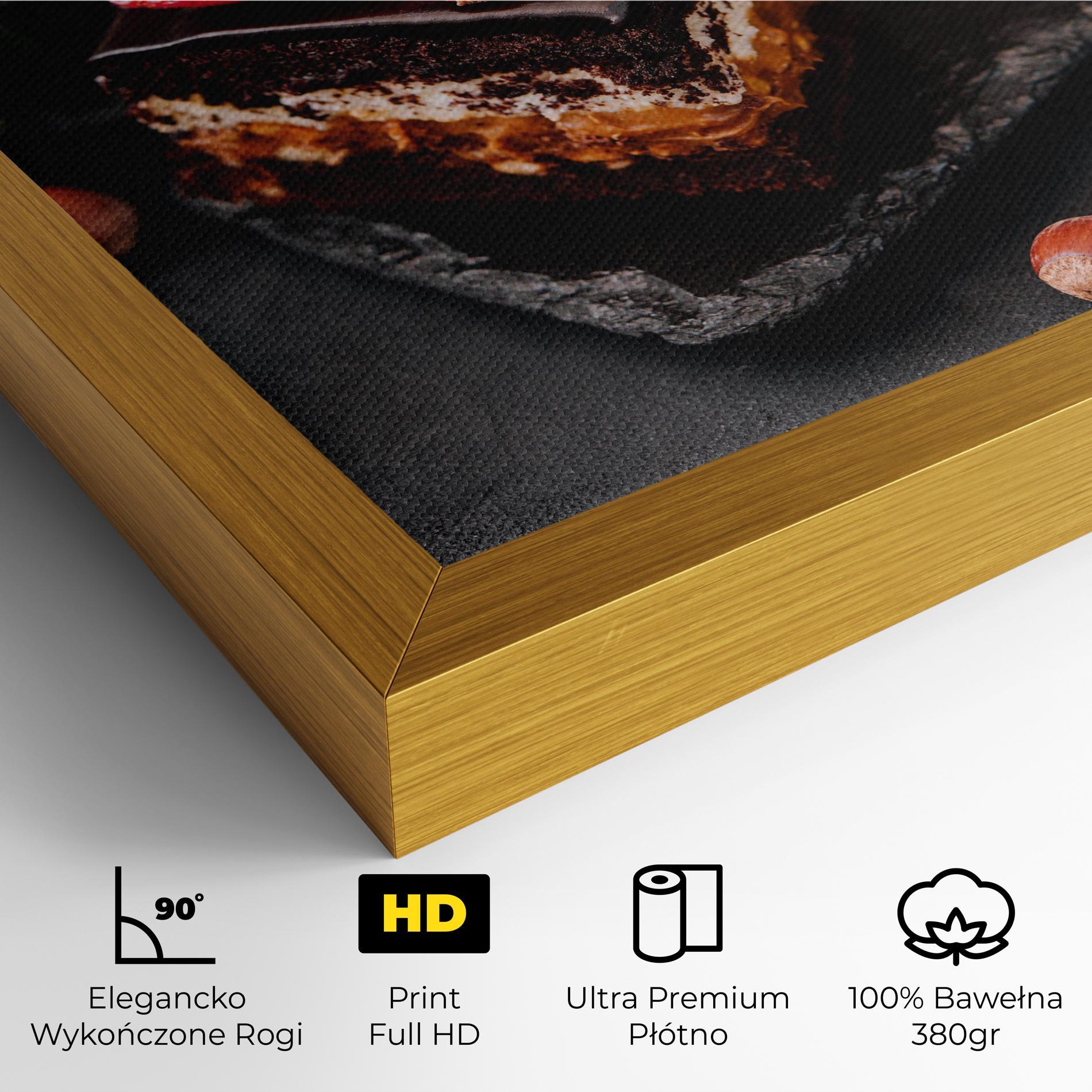 Obraz na Płótnie Chocolate Berries Cake mockup 4