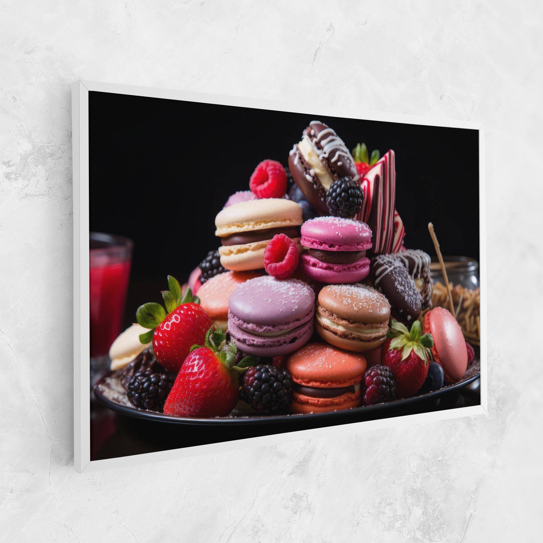 Obraz na Płótnie Berries Macarons mockup 1