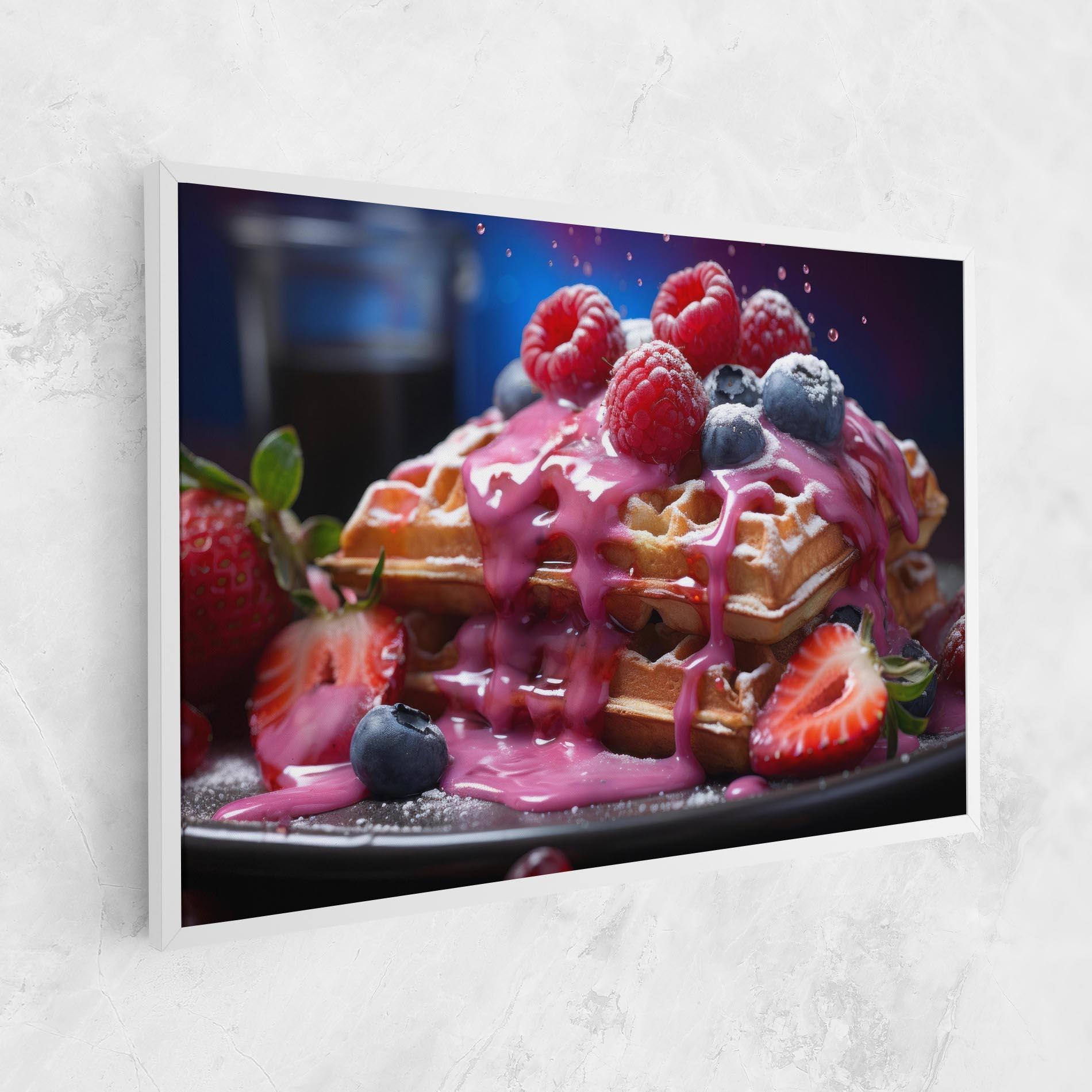 Obraz na Płótnie Berries Waffles mockup 1