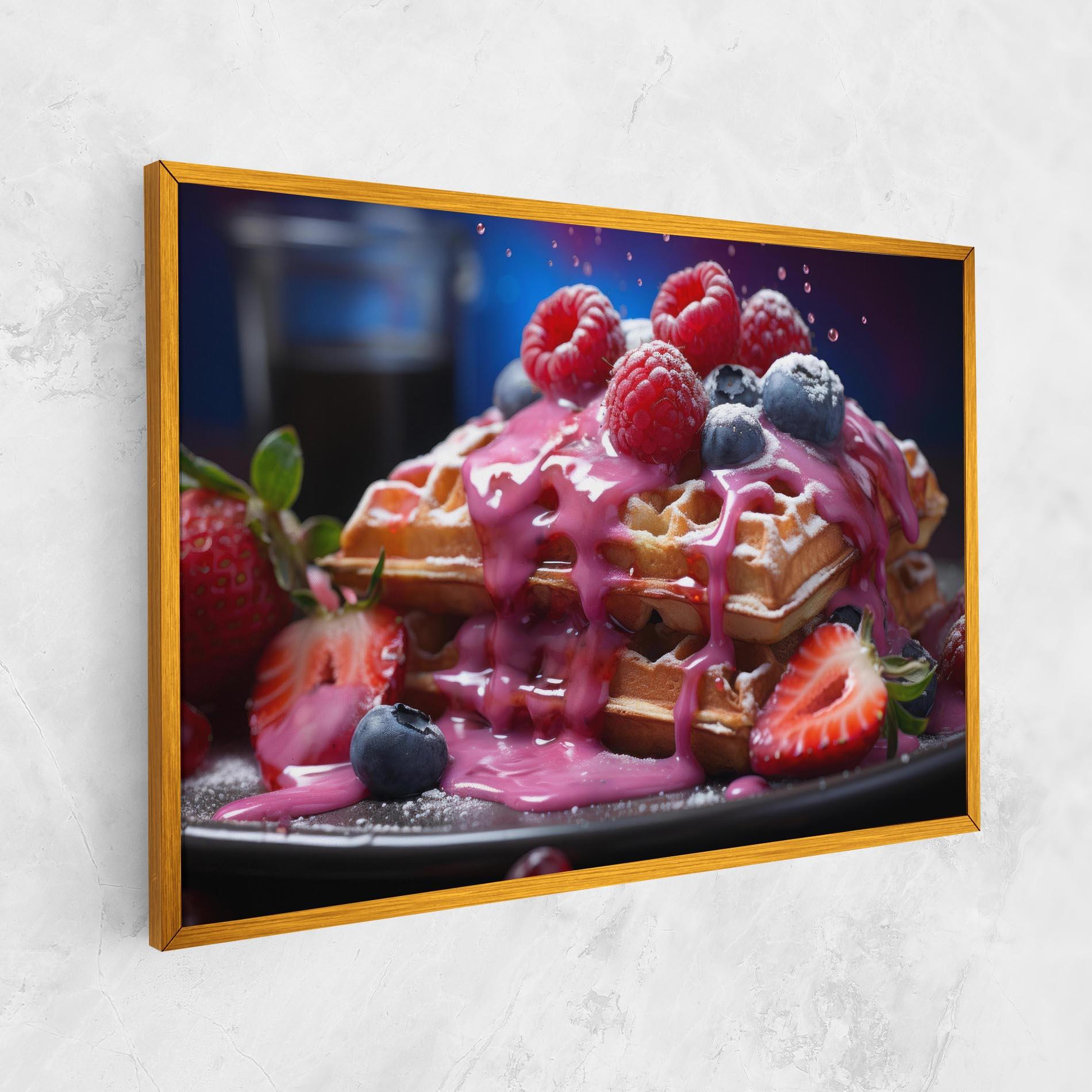 Obraz na Płótnie Berries Waffles mockup 1