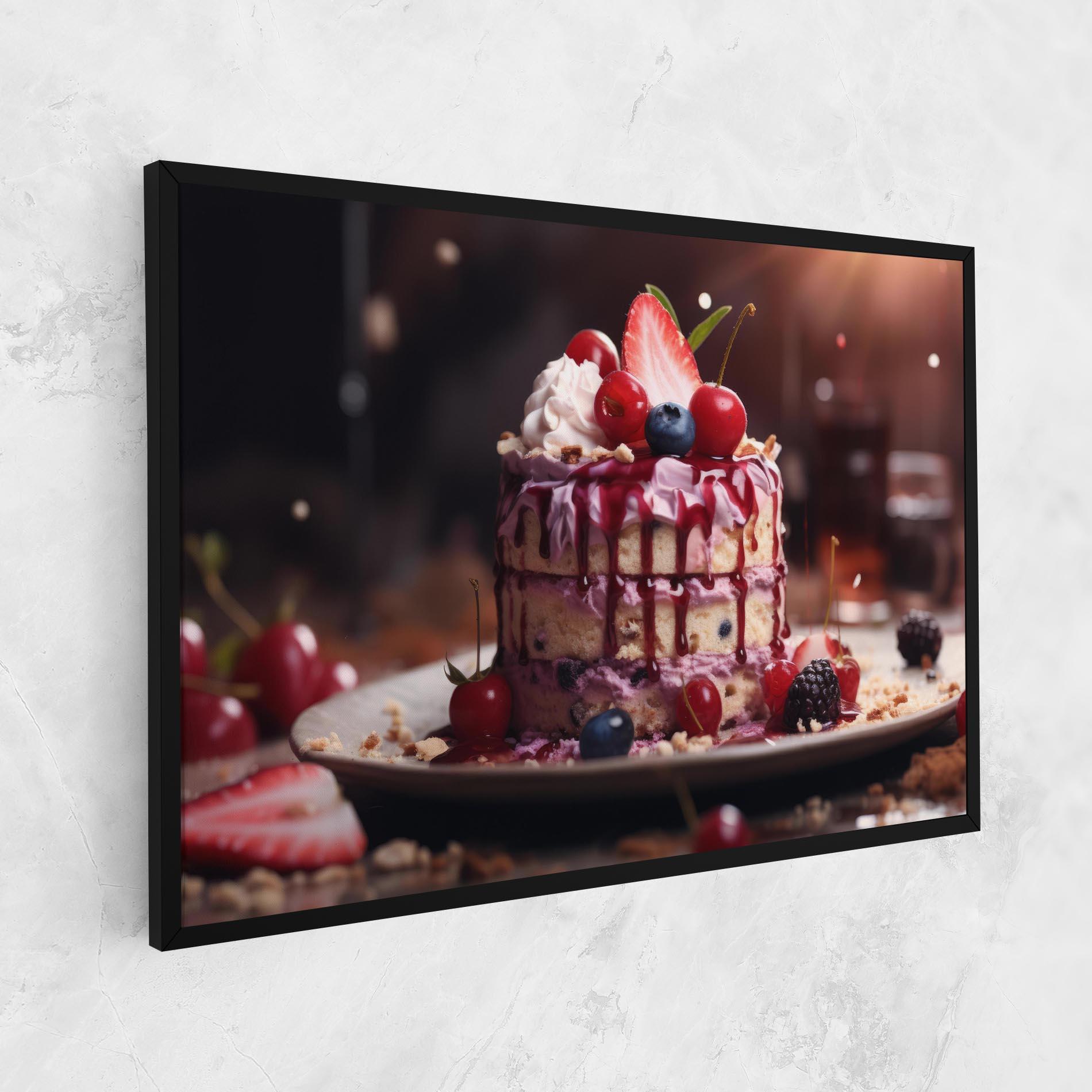 Obraz na Płótnie Berries Dessert mockup 1