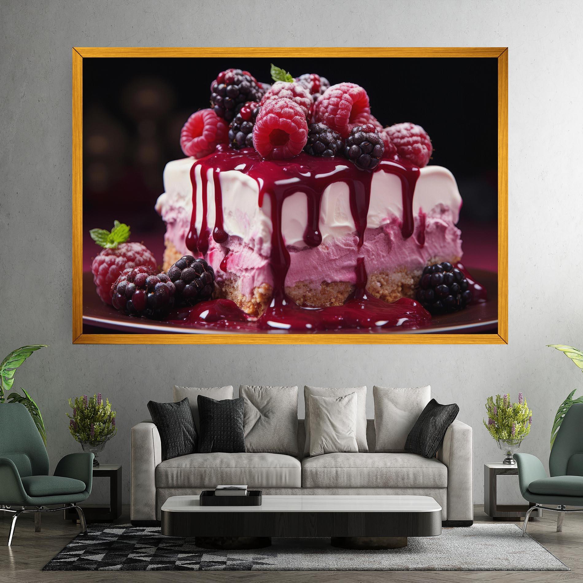 Obraz na Płótnie Berries Cream mockup 7