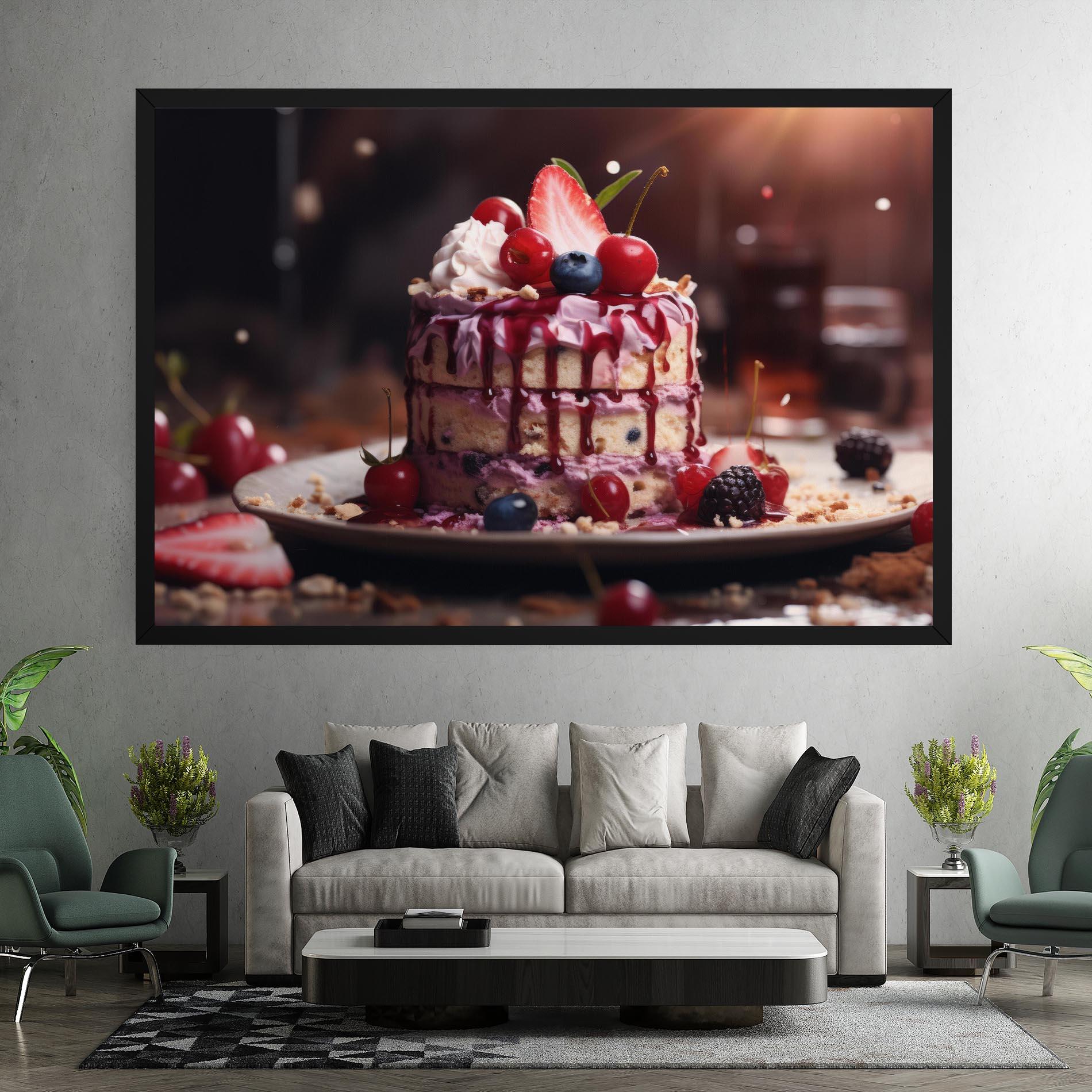 Obraz na Płótnie Berries Dessert mockup 7