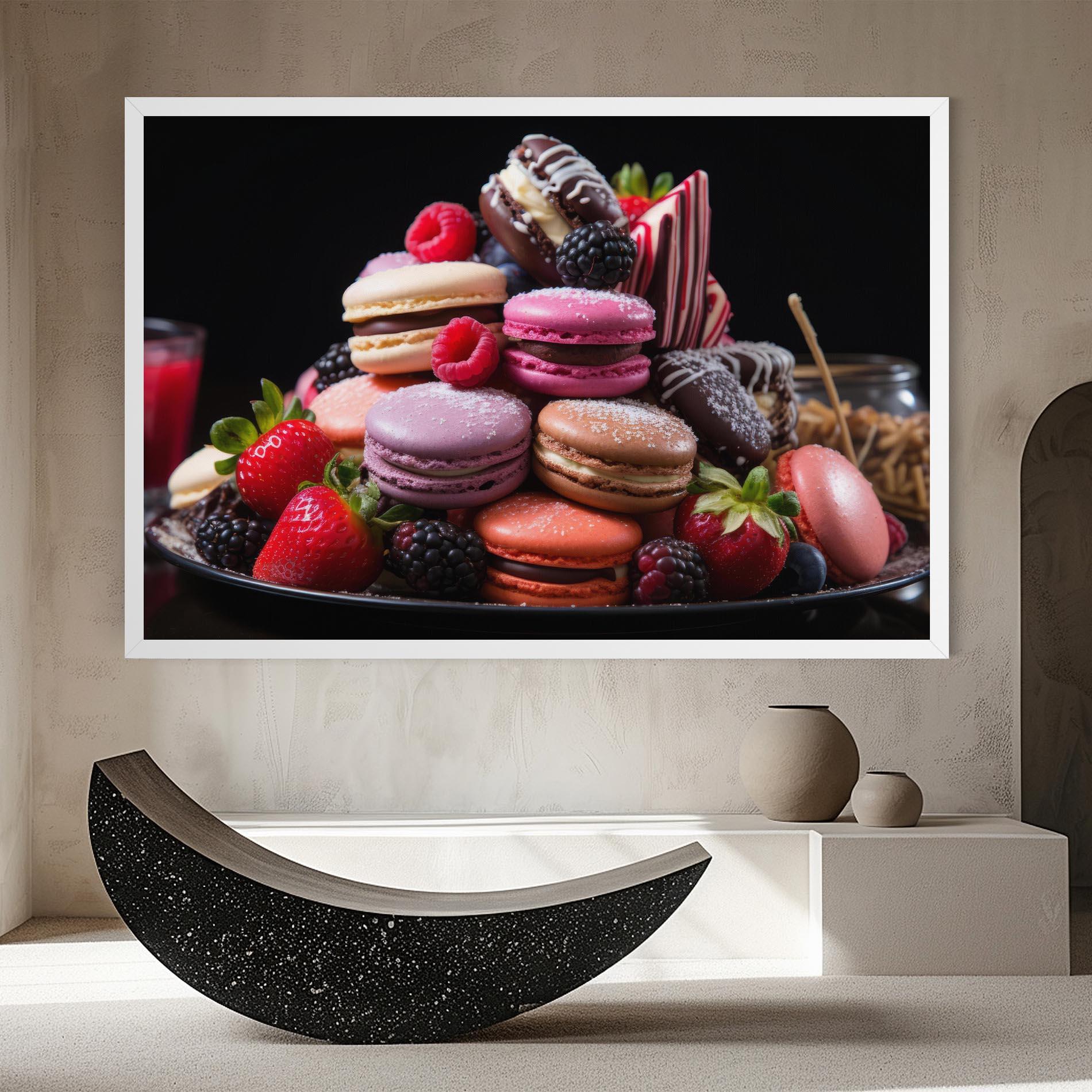 Obraz na Płótnie Berries Macarons mockup 8