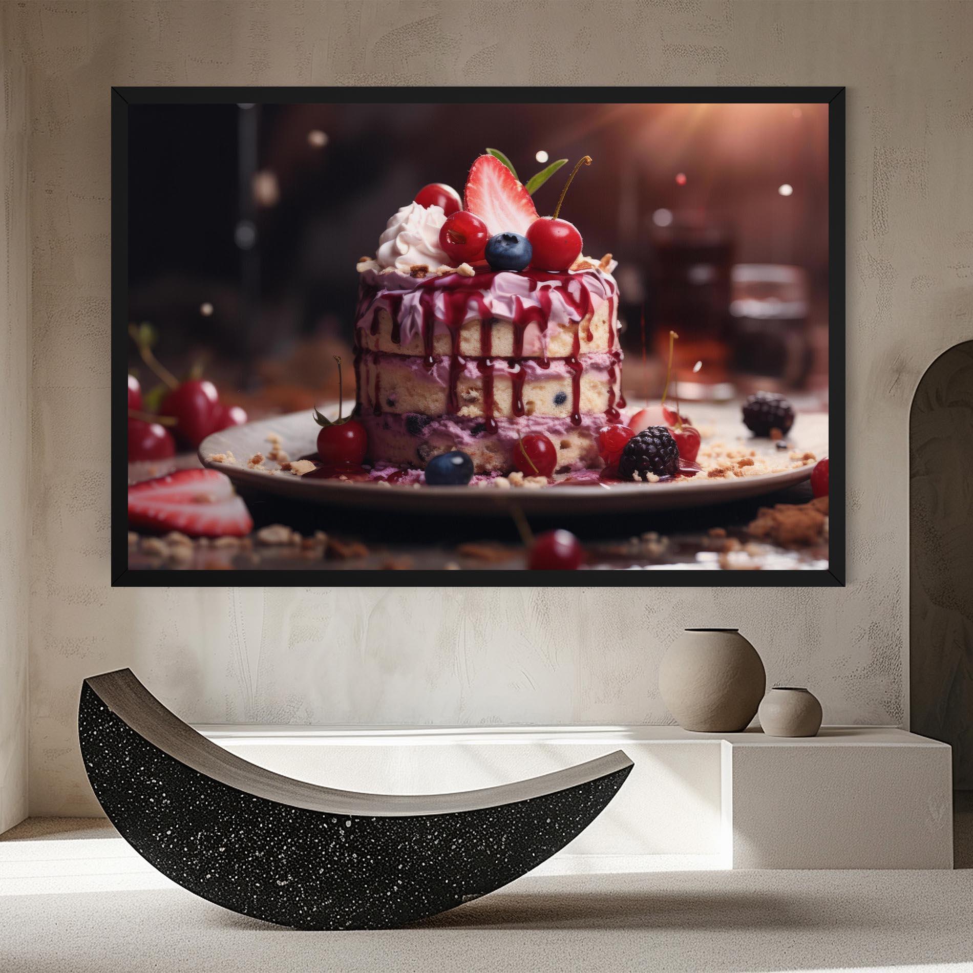 Obraz na Płótnie Berries Dessert mockup 8