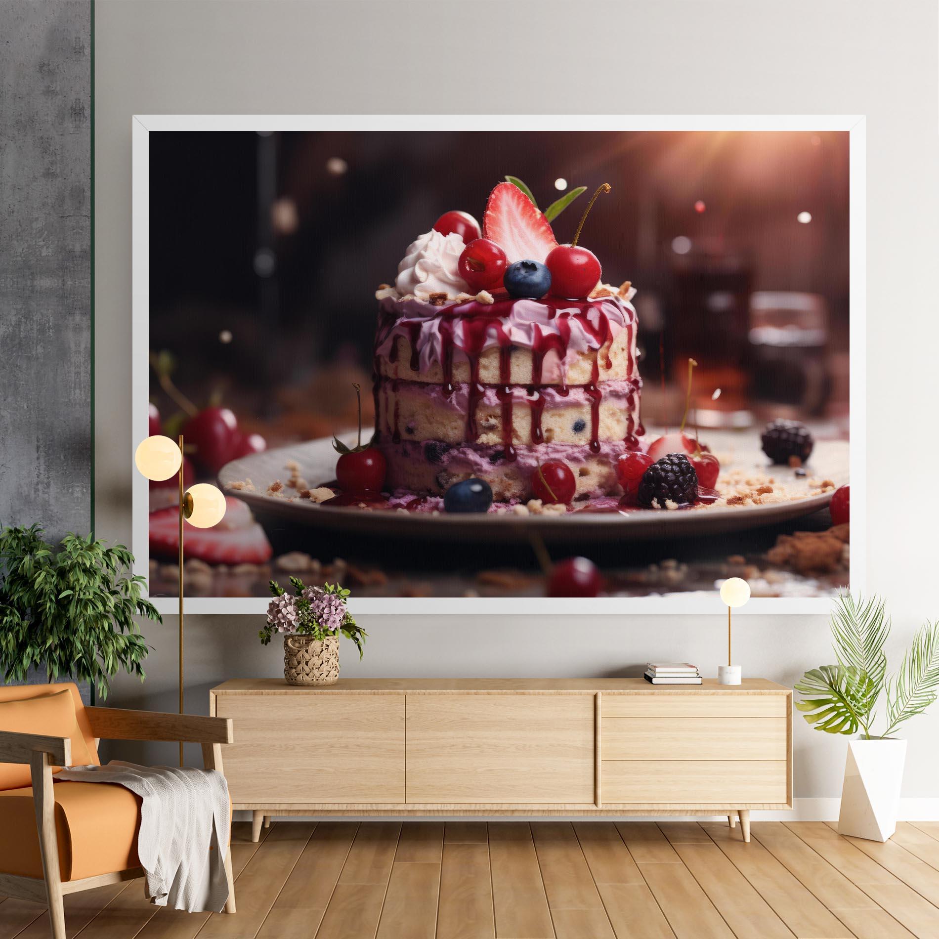 Obraz na Płótnie Berries Dessert mockup 9
