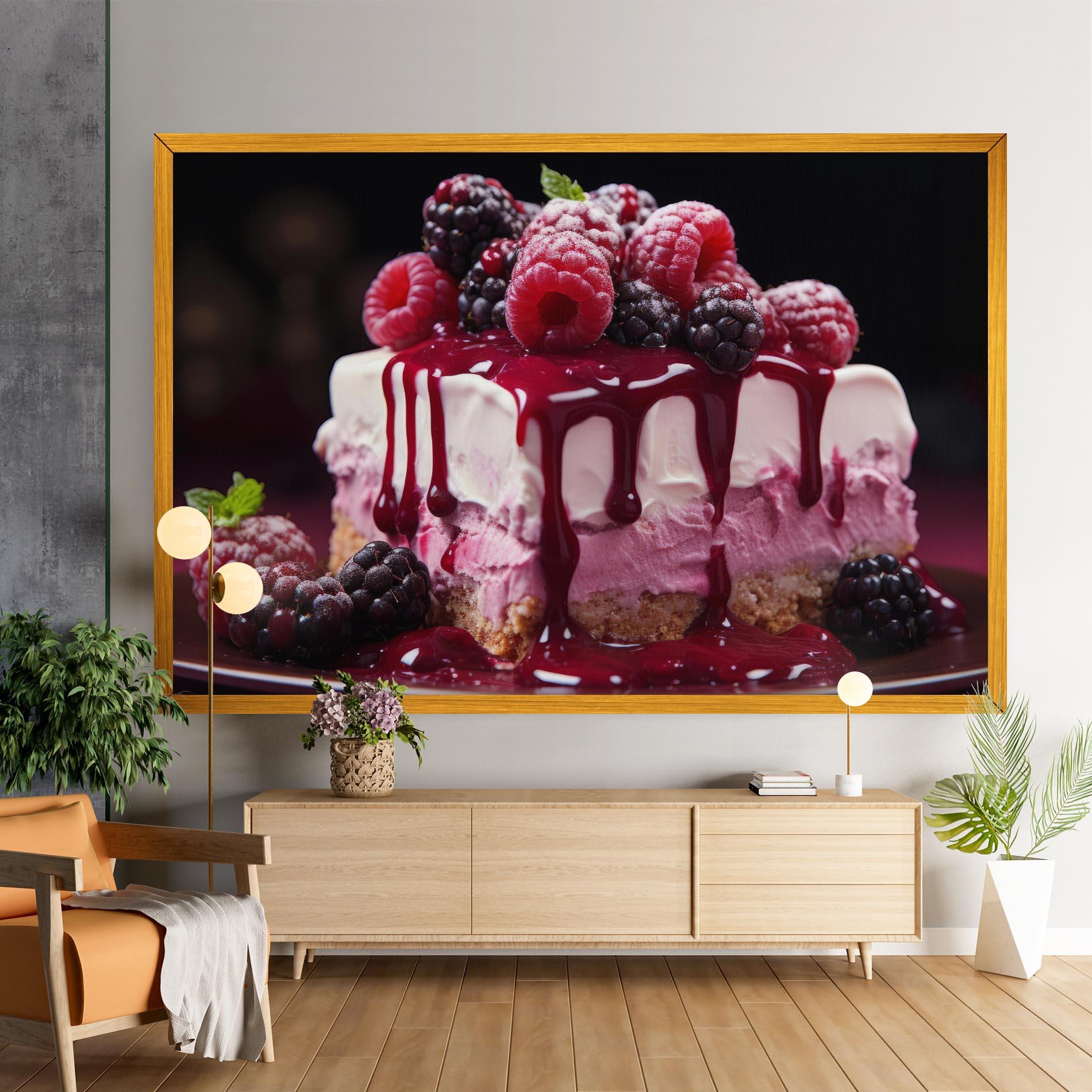 Obraz na Płótnie Berries Cream mockup 9