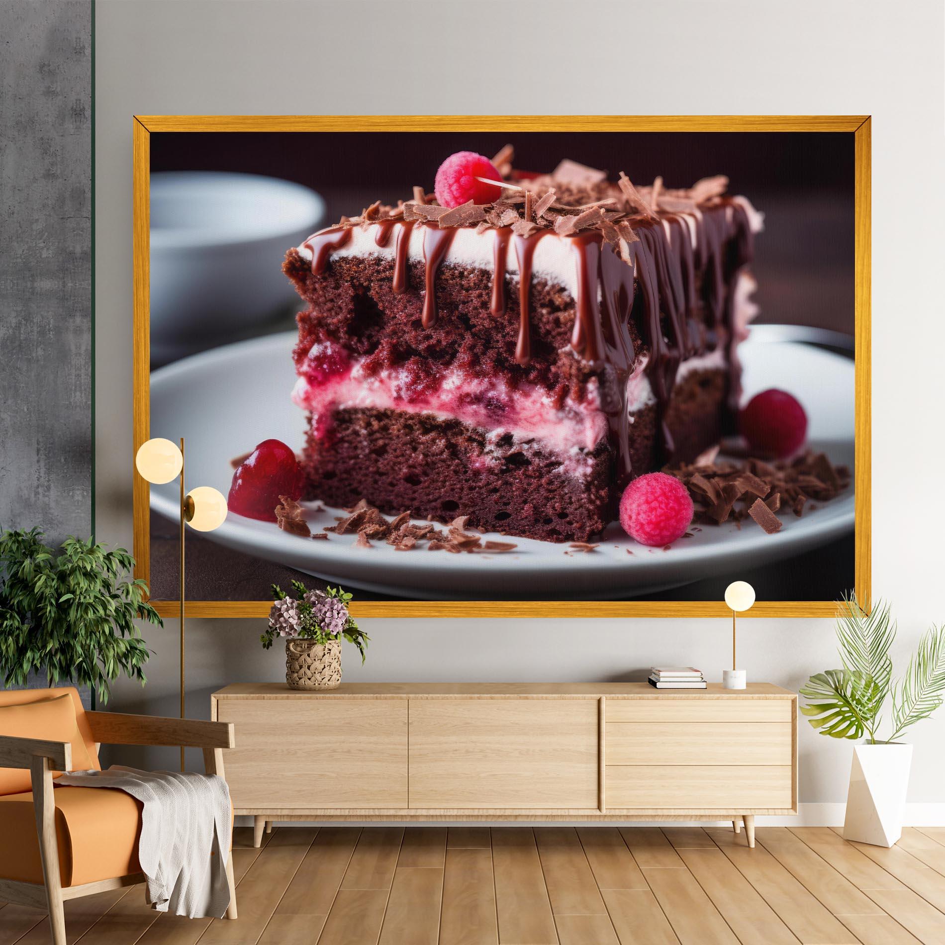 Obraz na Płótnie Brown Cake mockup 9