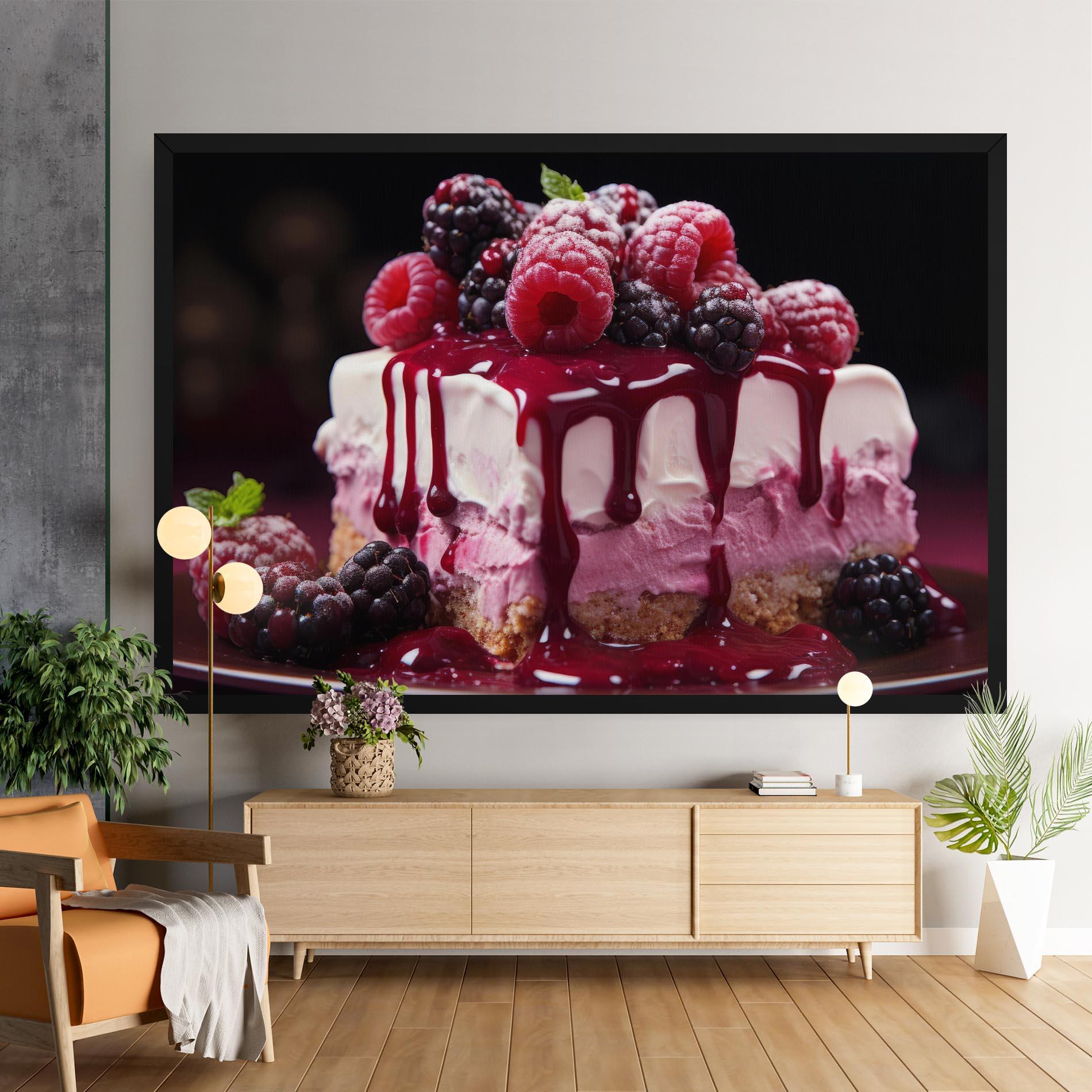 Obraz na Płótnie Berries Cream mockup 9