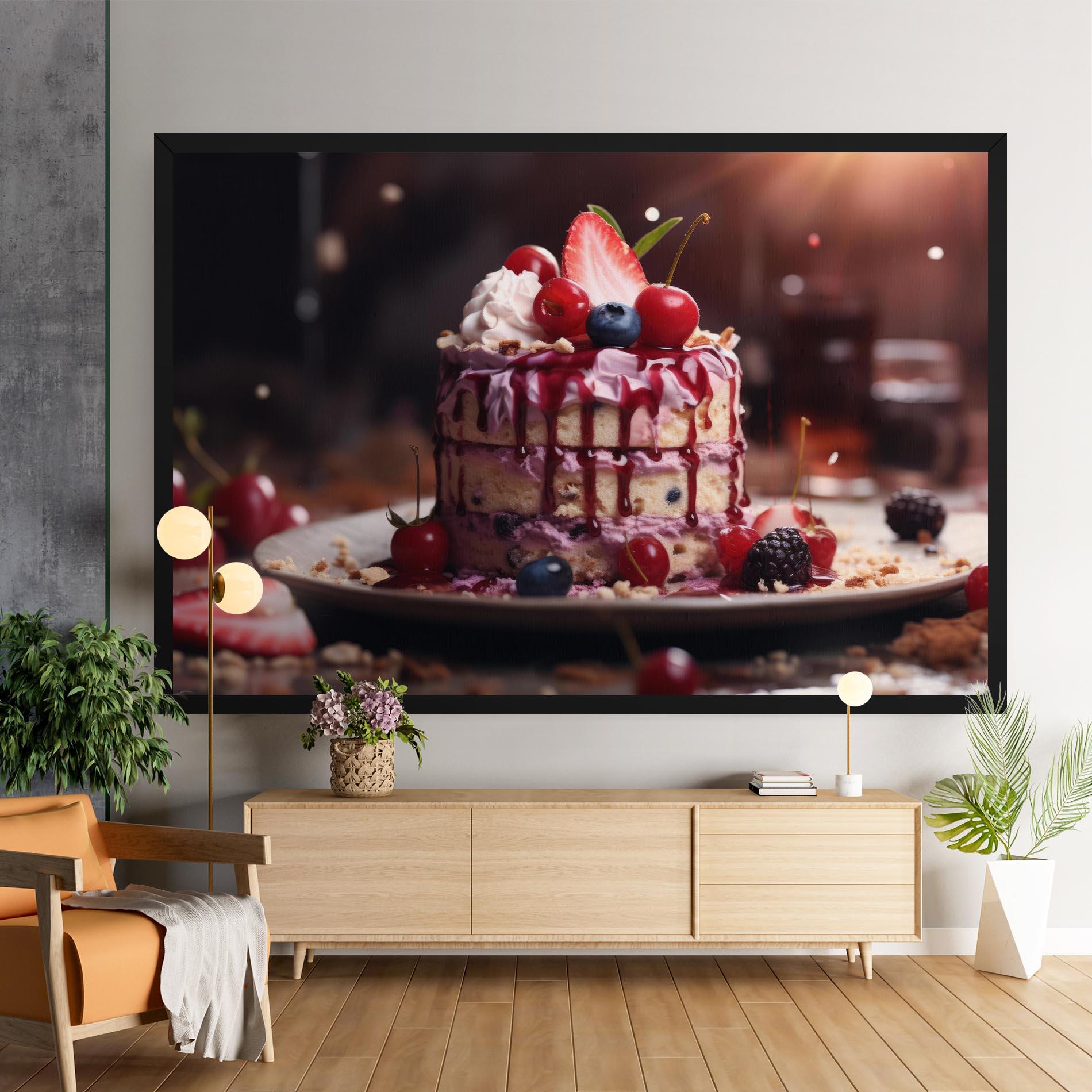 Obraz na Płótnie Berries Dessert mockup 9