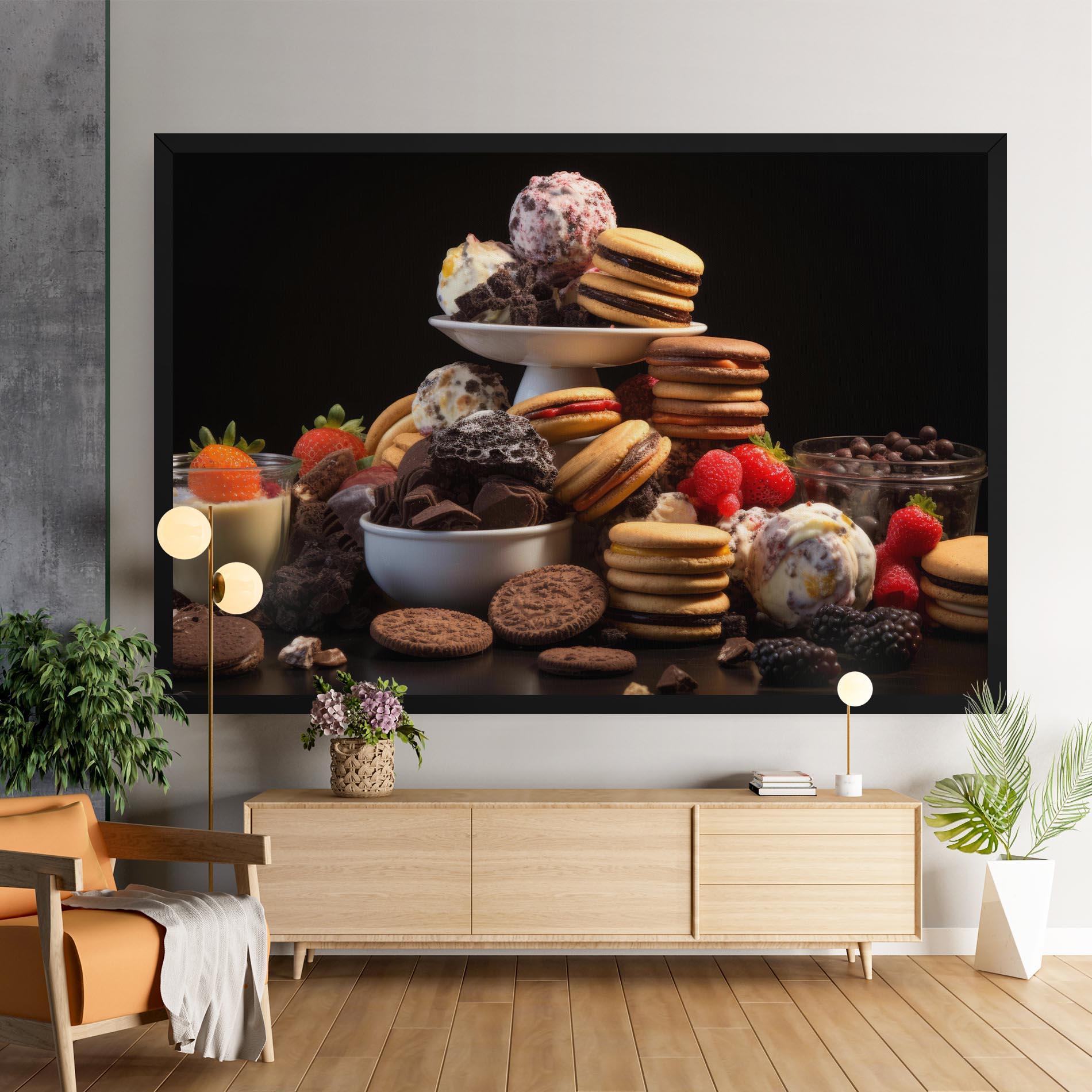 Obraz na Płótnie Ice Cream Cookies mockup 9