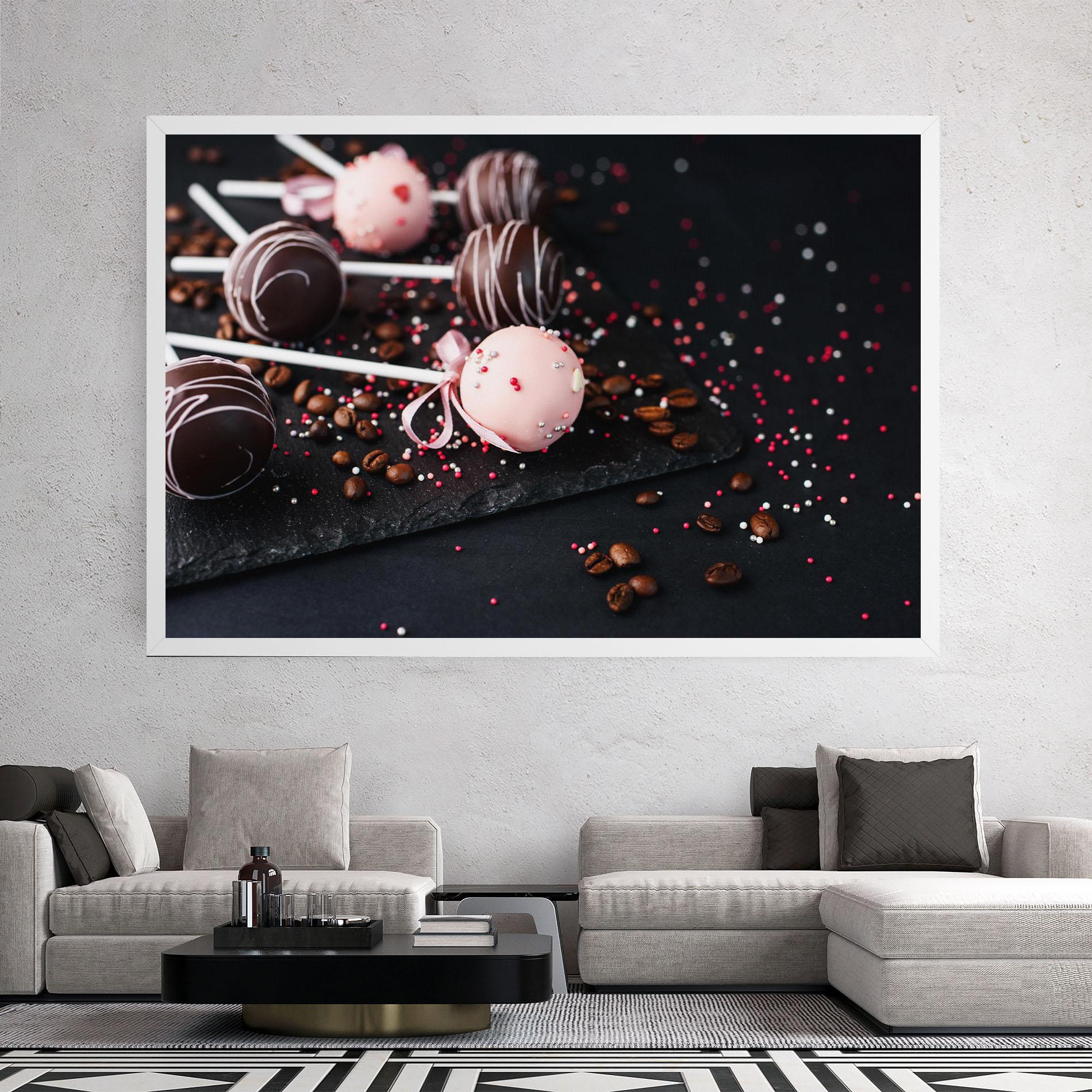 Obraz na Płótnie Chocolate Dessert mockup 2