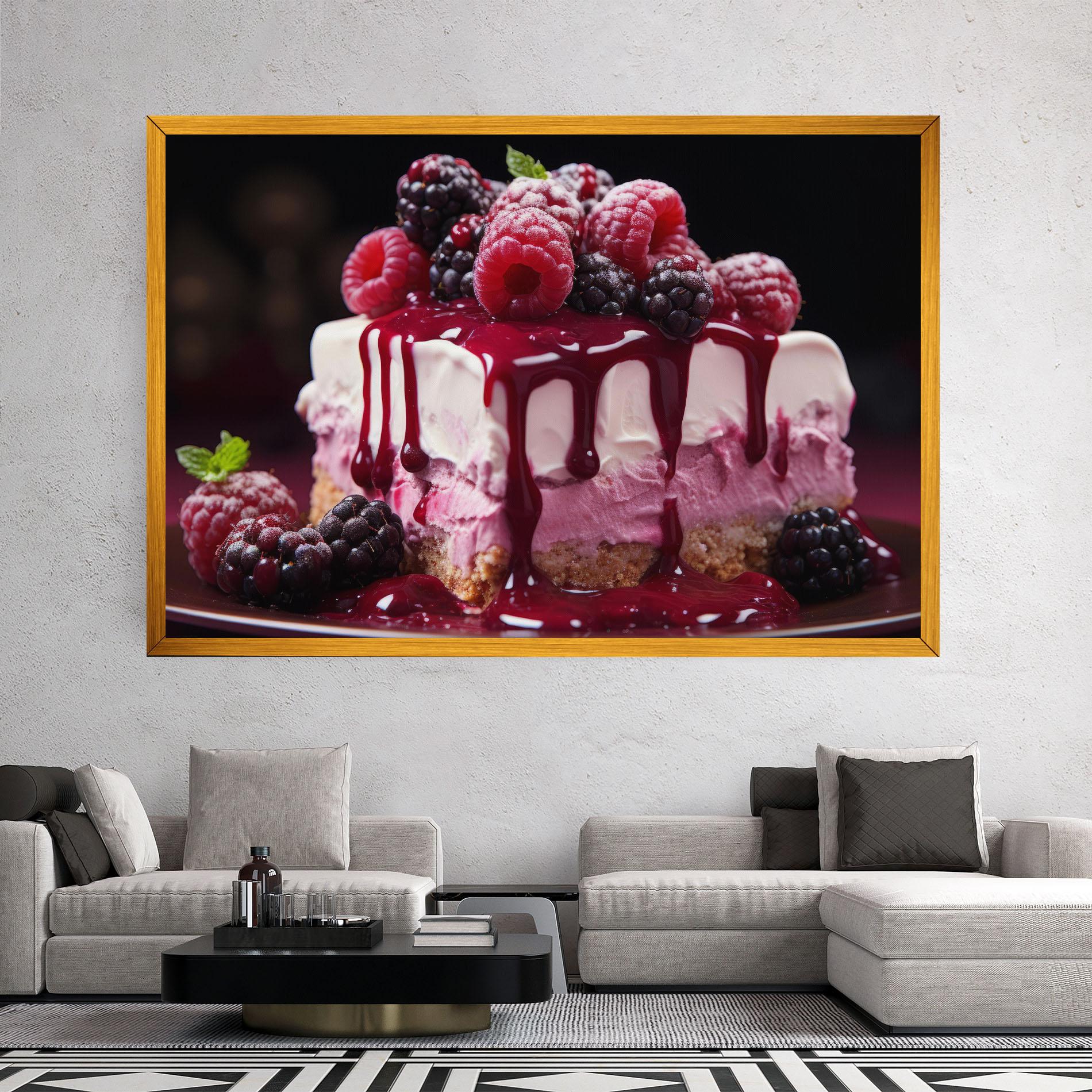 Obraz na Płótnie Berries Cream mockup 2