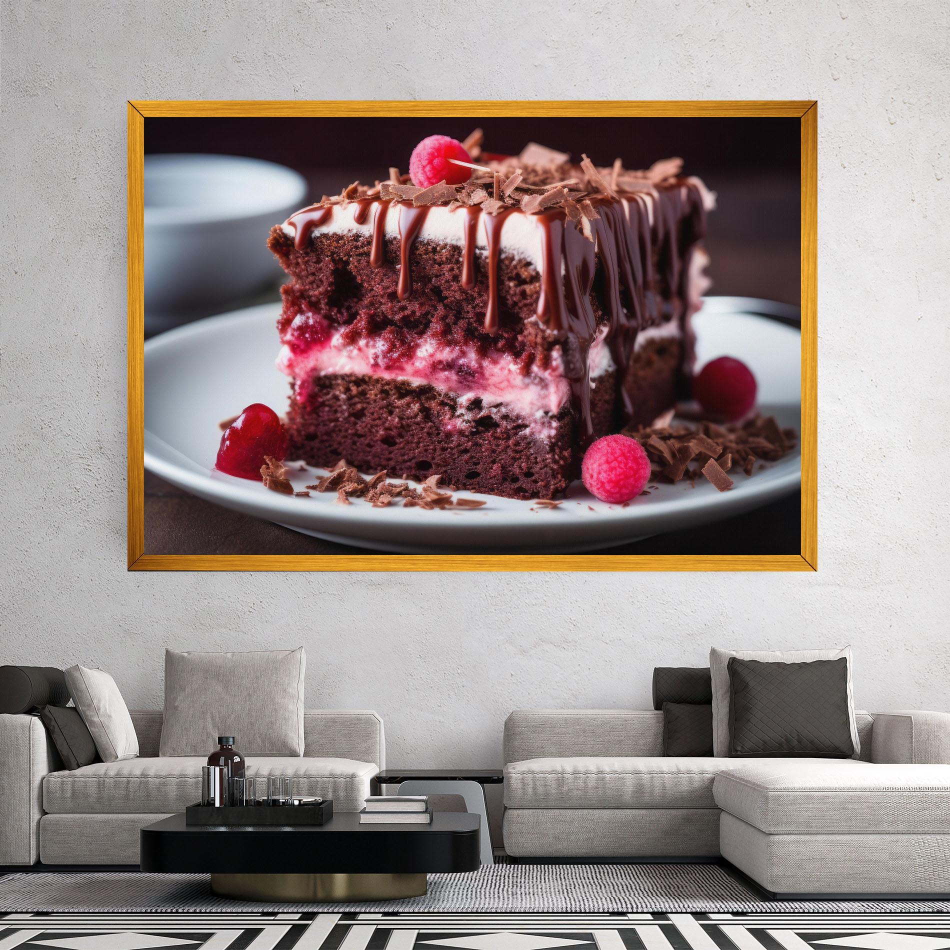 Obraz na Płótnie Brown Cake mockup 2