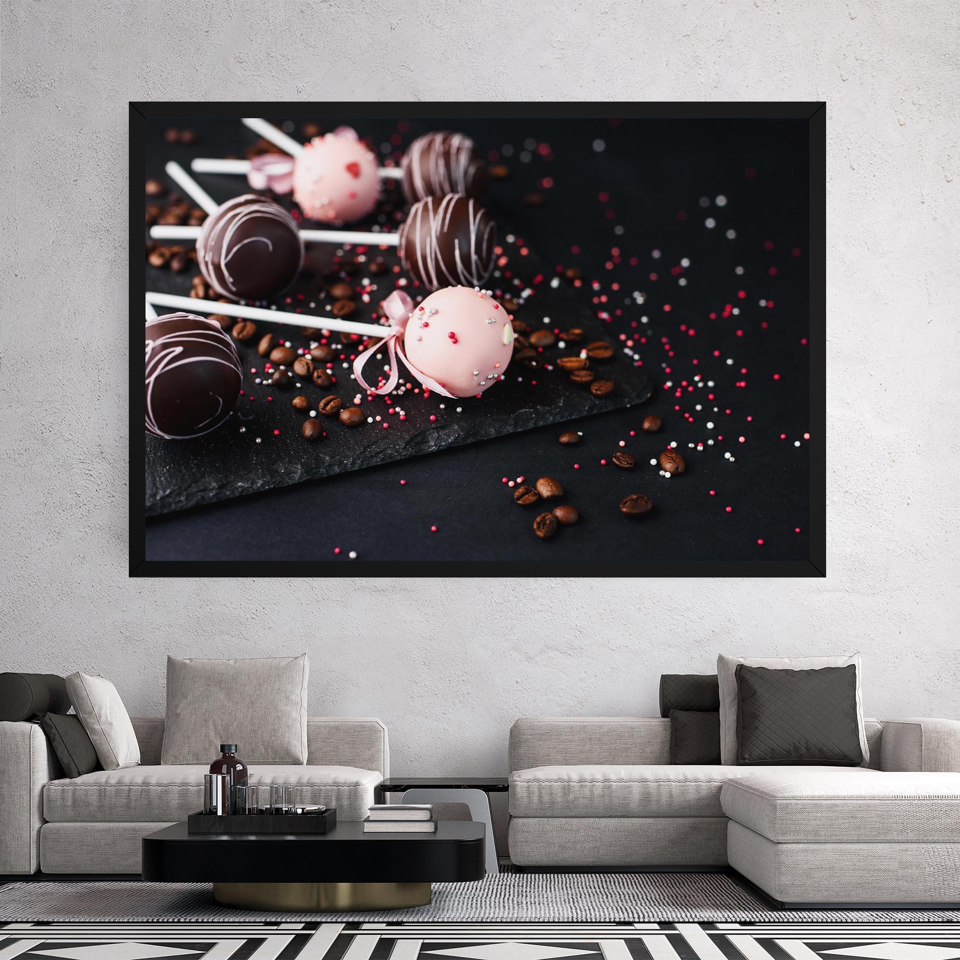 Obraz na Płótnie Chocolate Dessert mockup 2