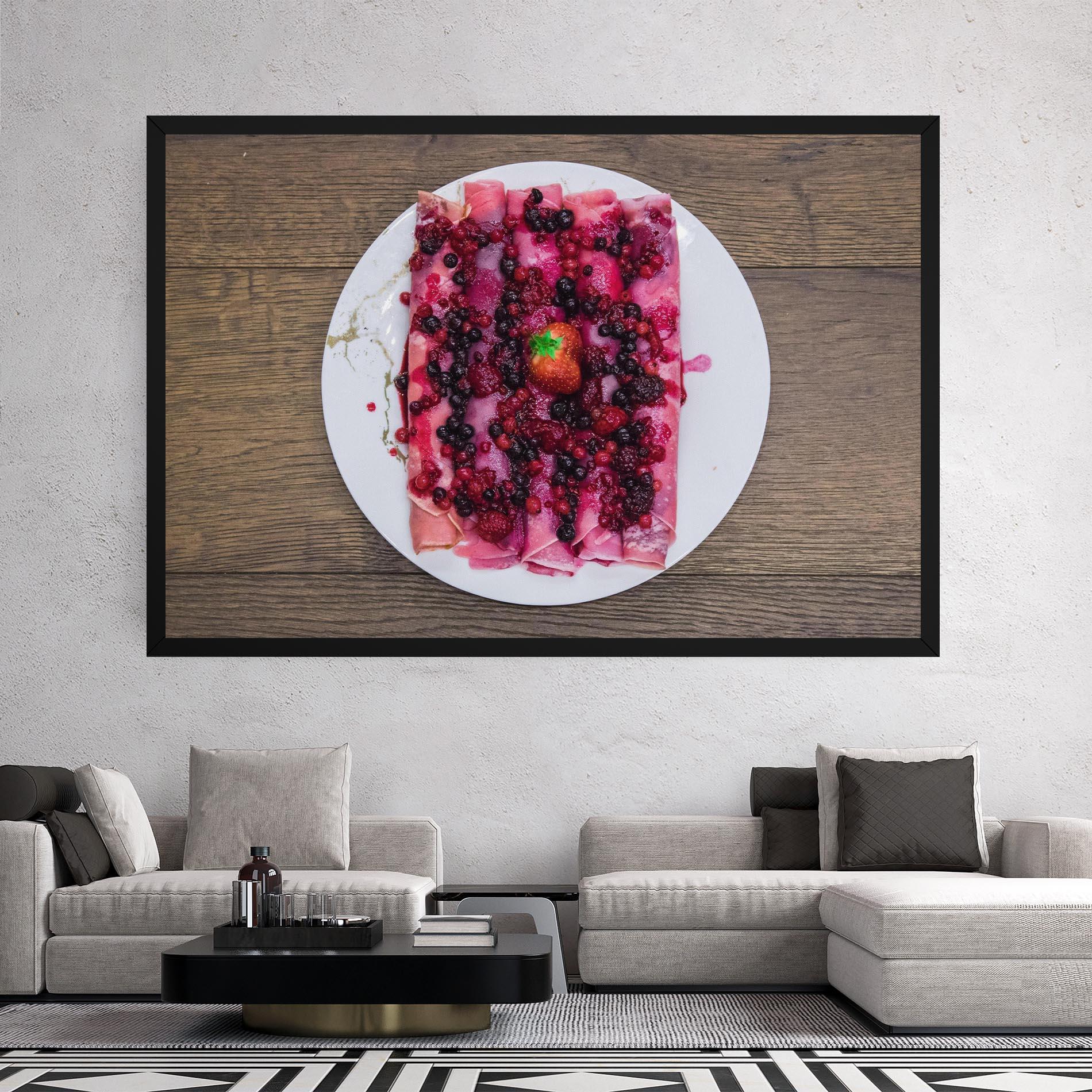 Obraz na Płótnie Strawberry Pancakes mockup 2