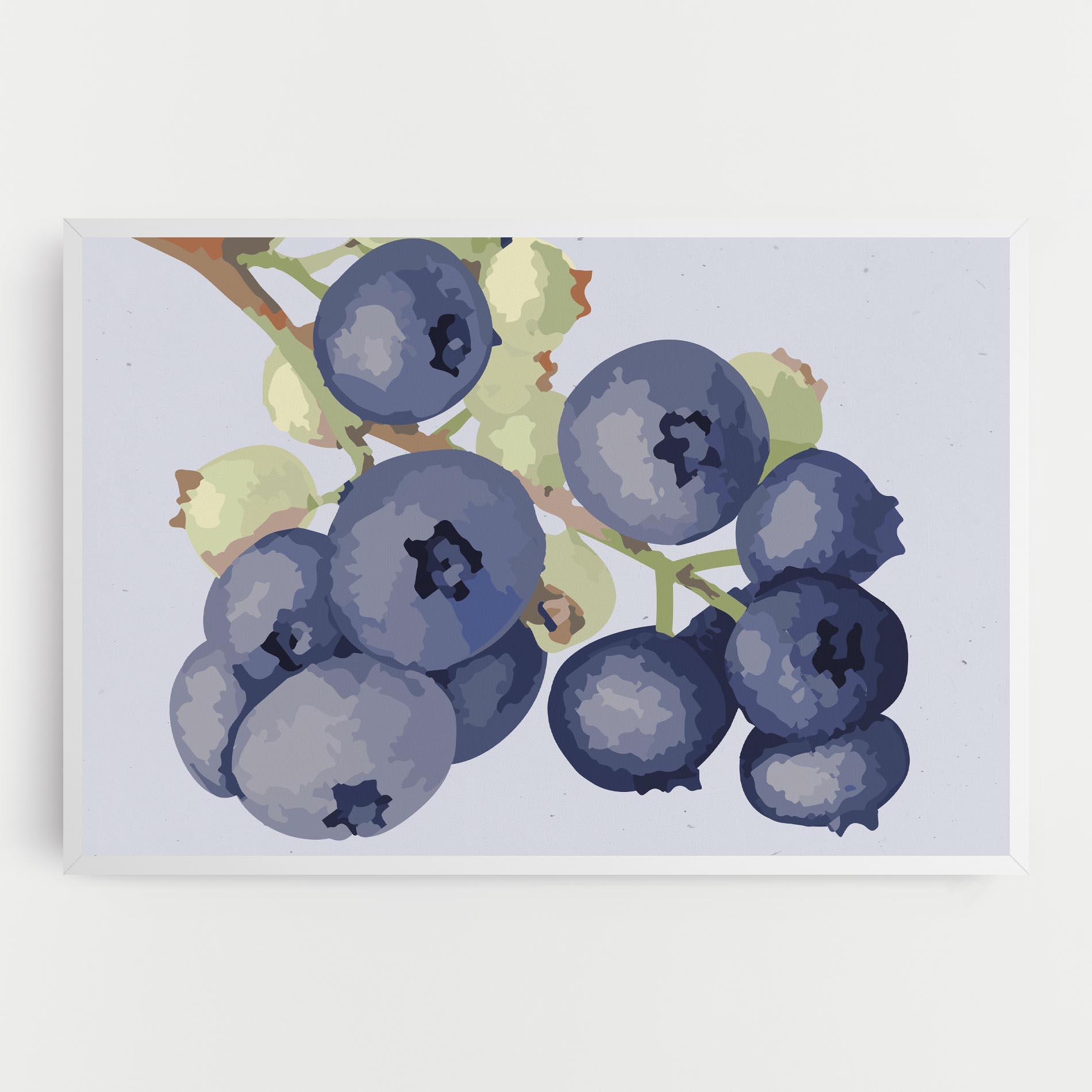 Obraz na Płótnie Blueberries Art mockup 0