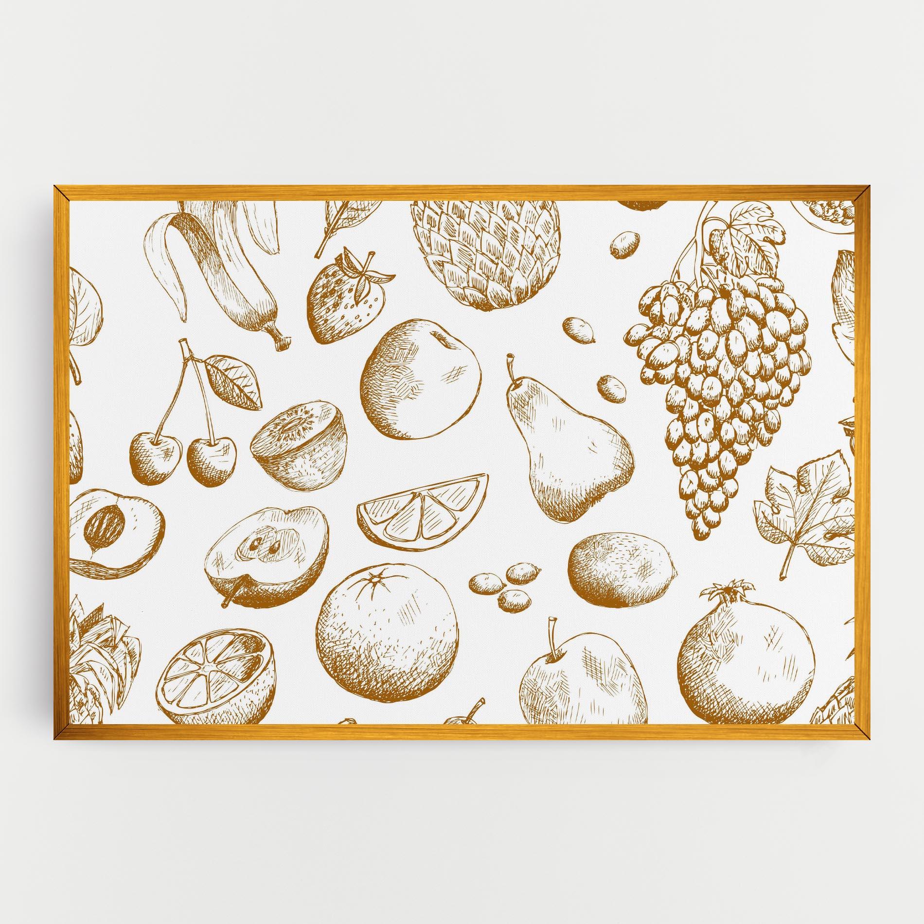 Obraz na Płótnie Floating Fruits mockup 0