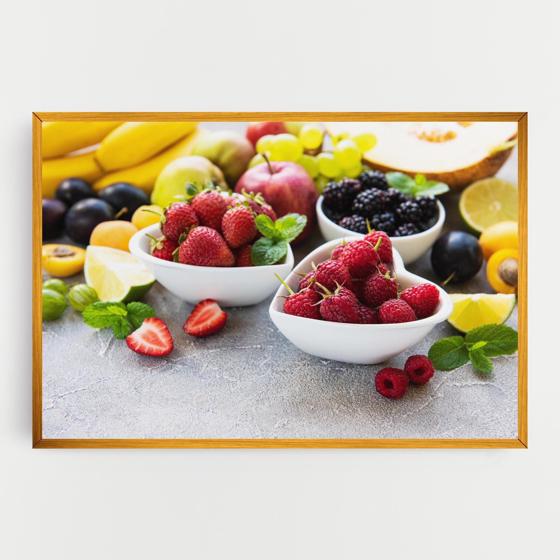 Obraz na Płótnie Heart Fresh Fruits mockup 0