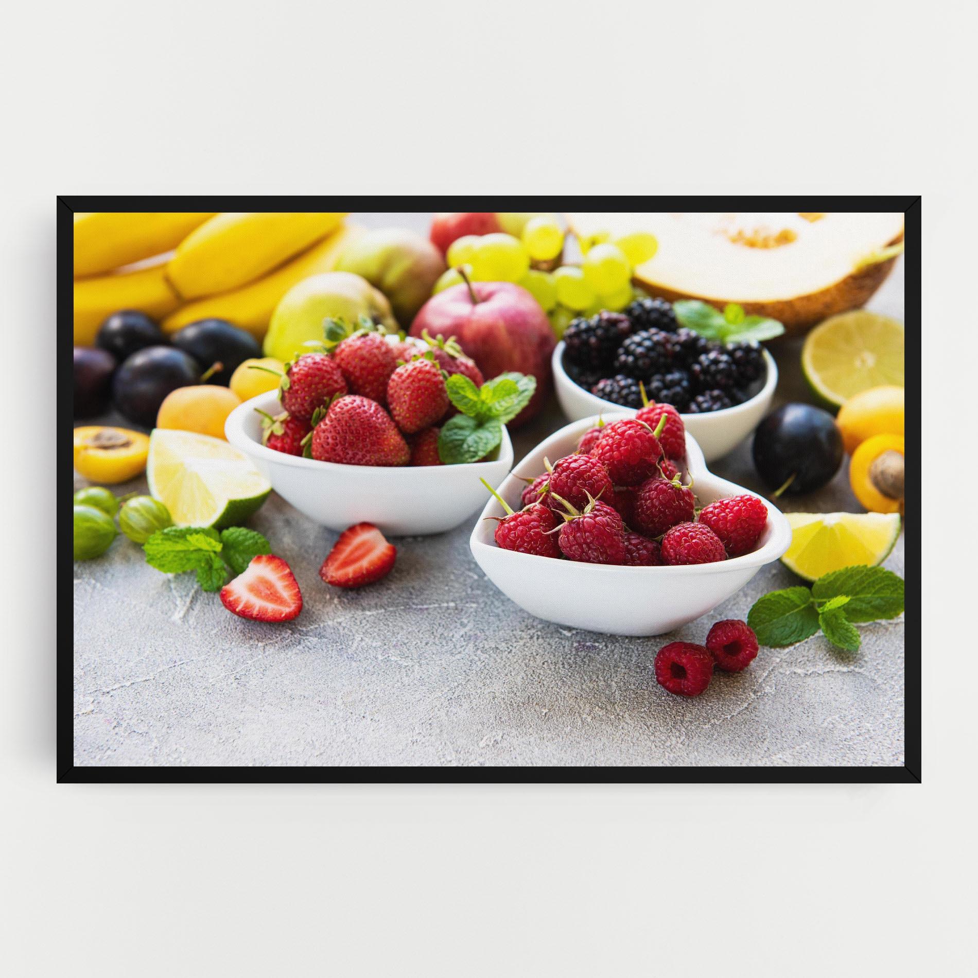 Obraz na Płótnie Heart Fresh Fruits mockup 0