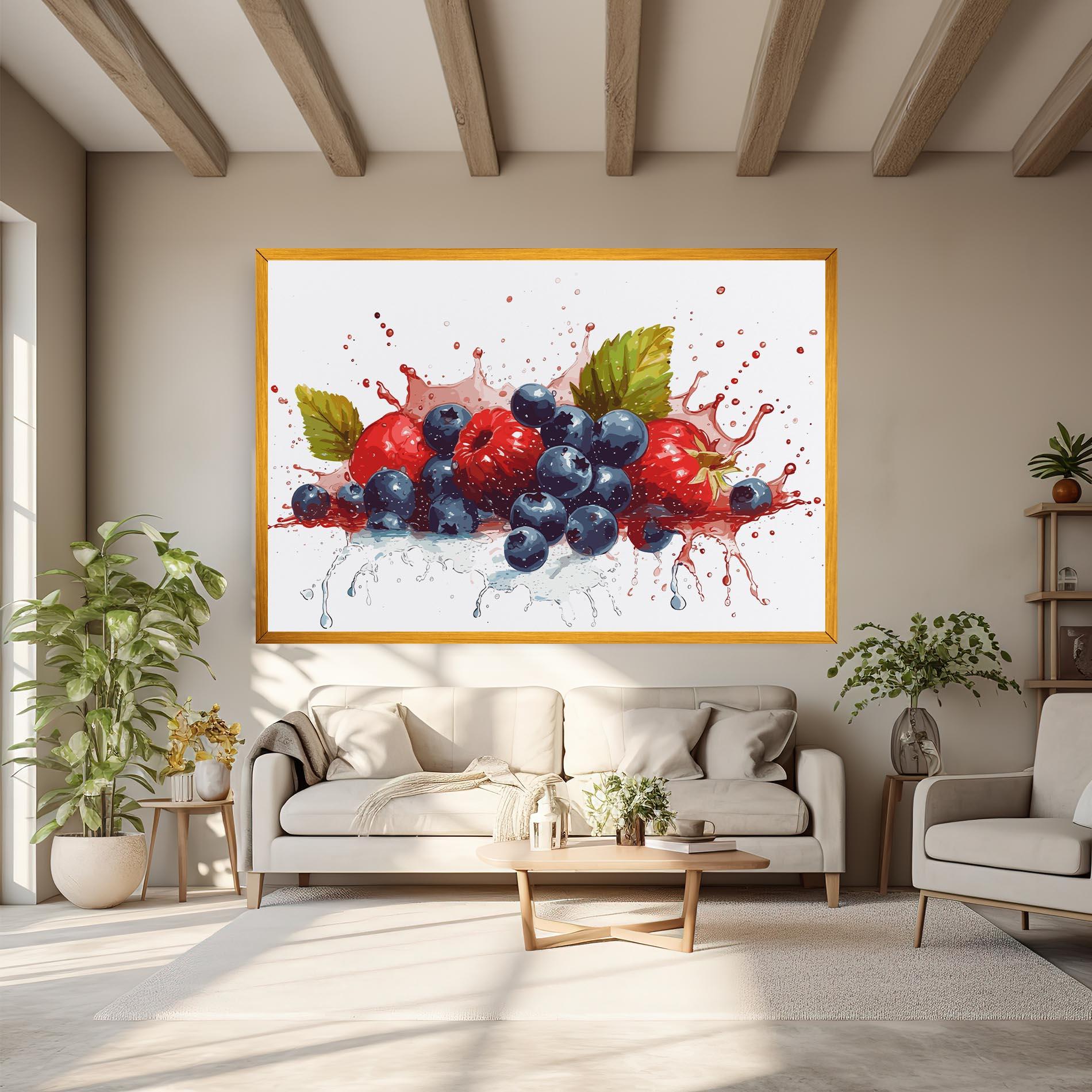 Obraz na Płótnie Berries Art mockup 6