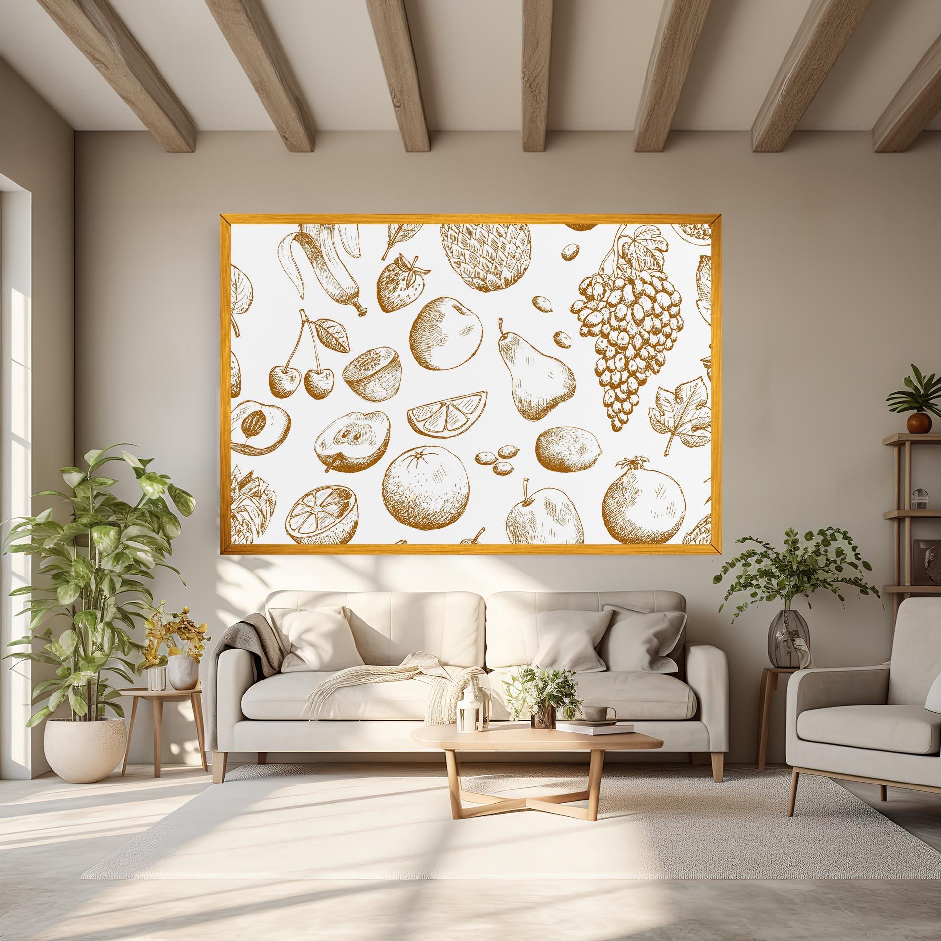 Obraz na Płótnie Floating Fruits mockup 6