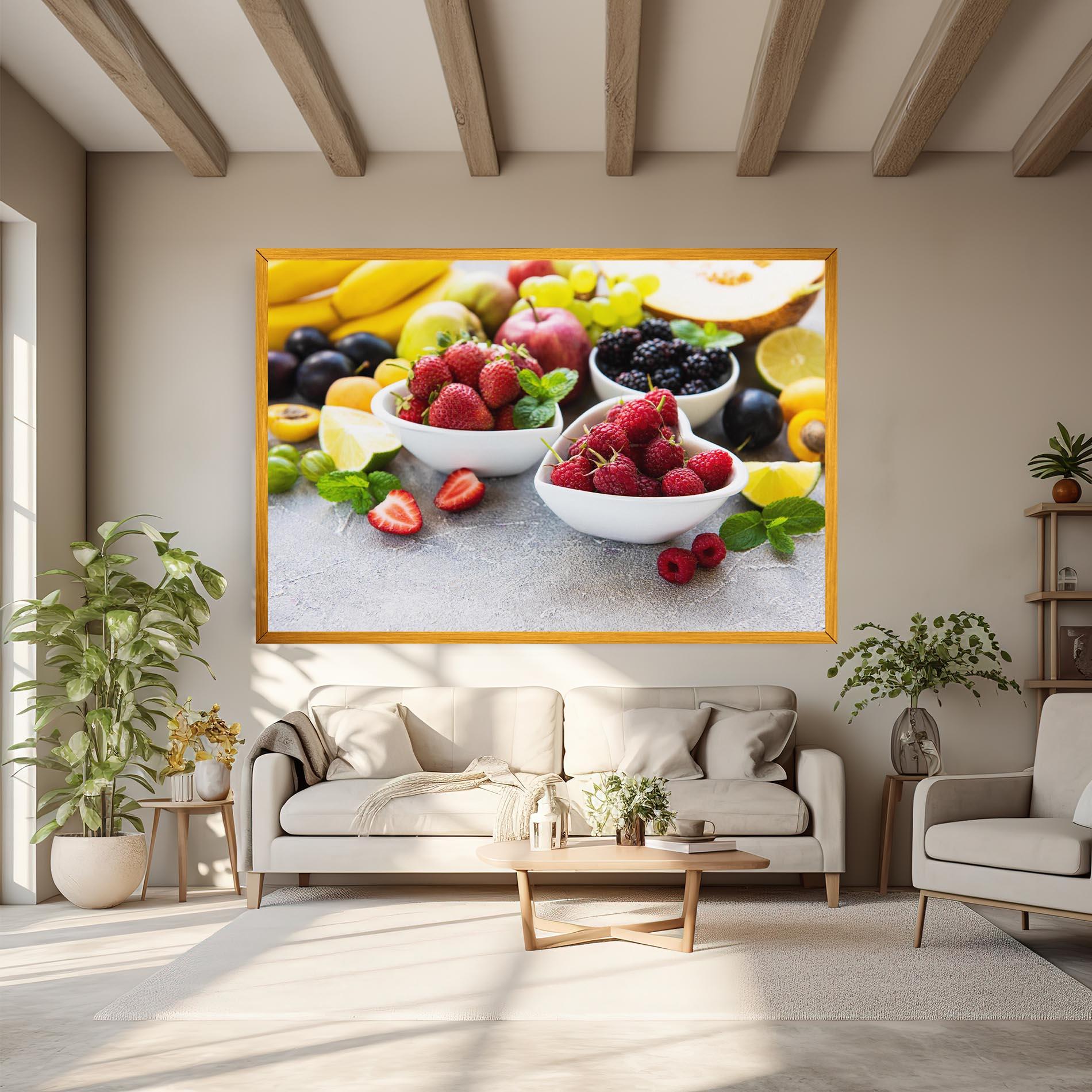 Obraz na Płótnie Heart Fresh Fruits mockup 6