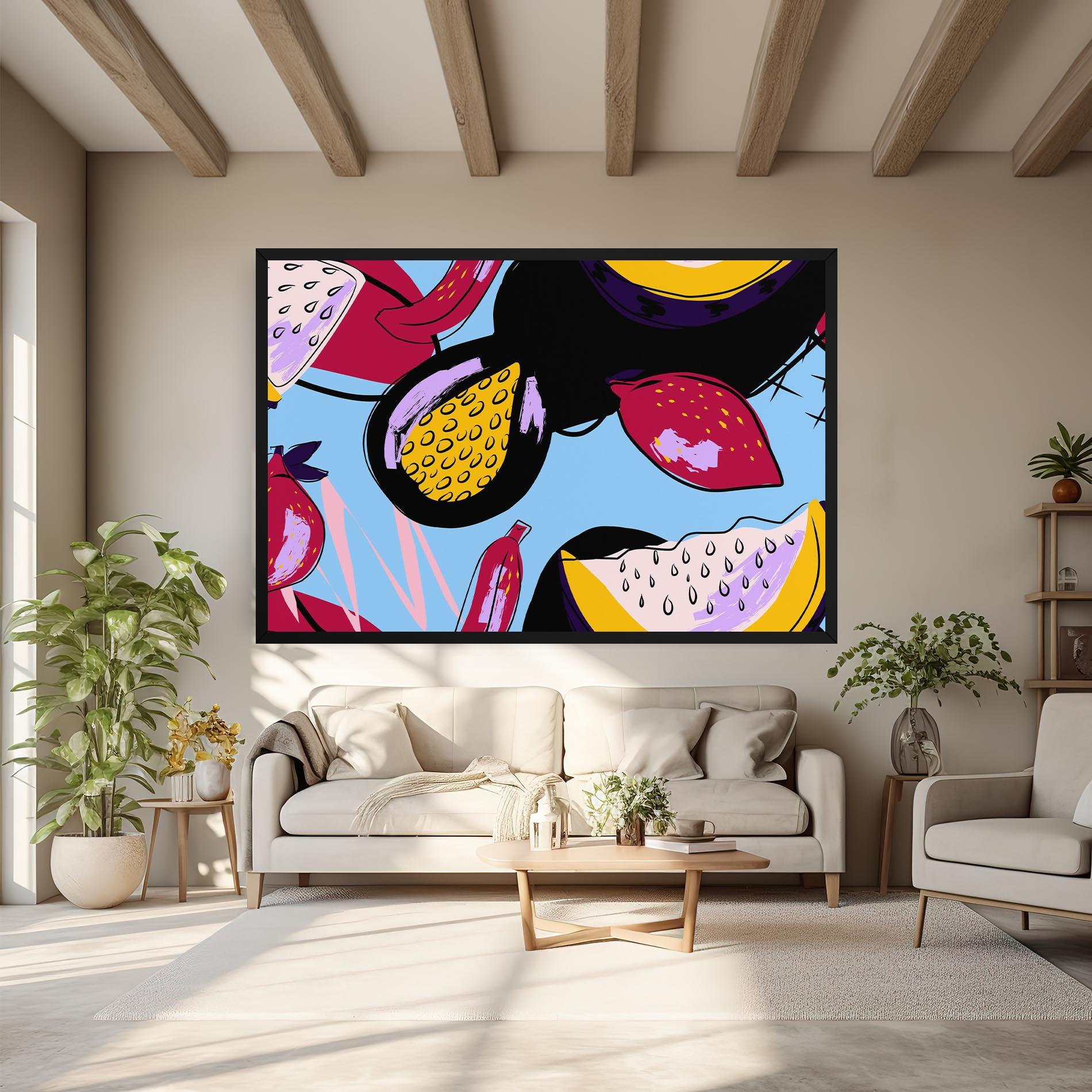 Obraz na Płótnie Colorful Fruits mockup 6