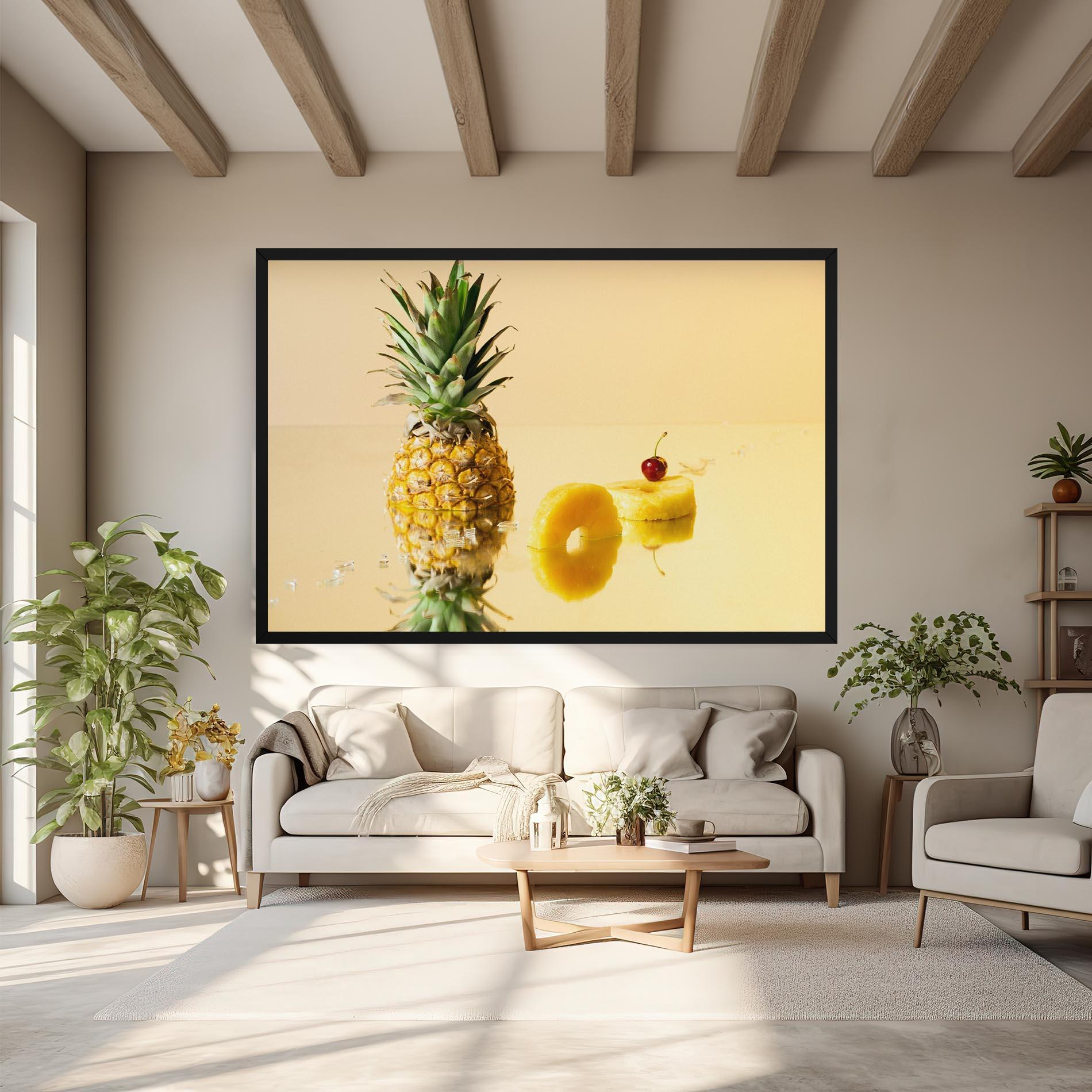 Obraz na Płótnie Cut Pineapple mockup 6