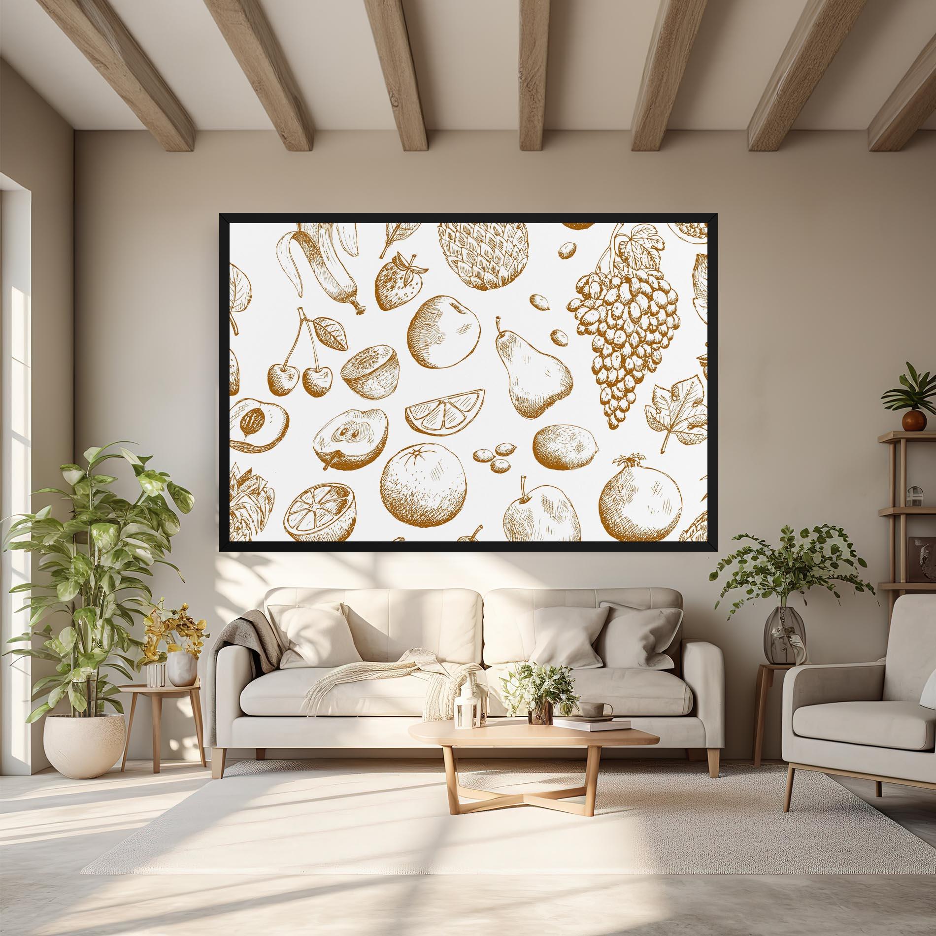 Obraz na Płótnie Floating Fruits mockup 6