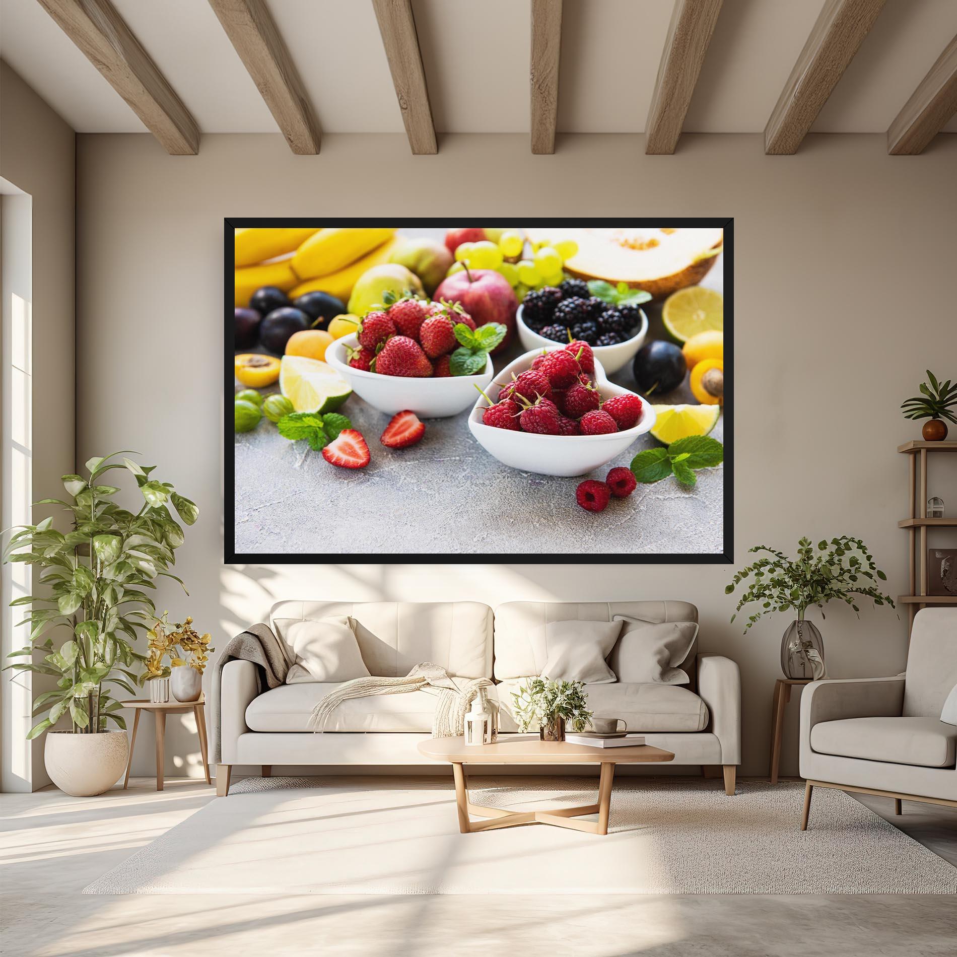 Obraz na Płótnie Heart Fresh Fruits mockup 6