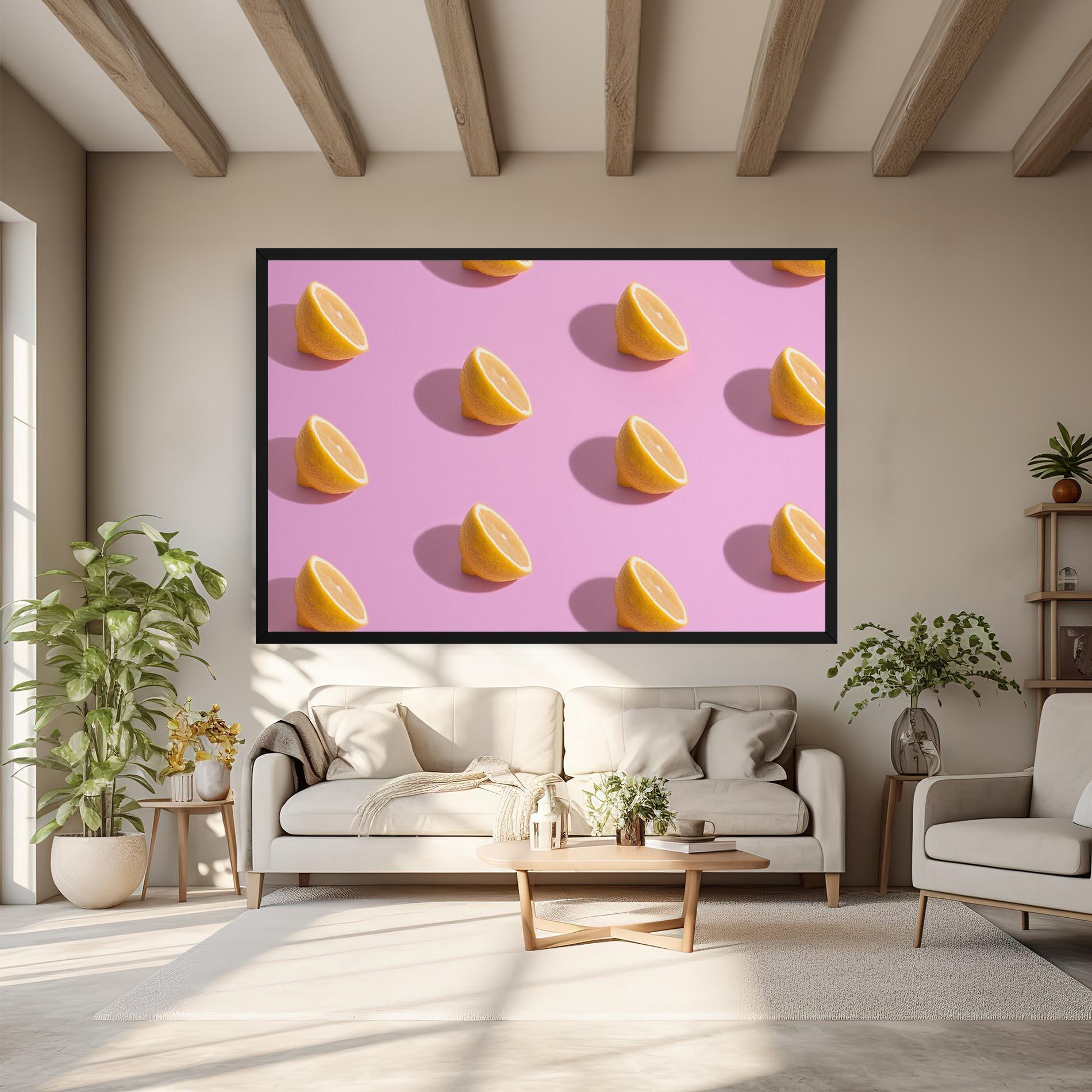 Obraz na Płótnie Lemon Pattern mockup 6