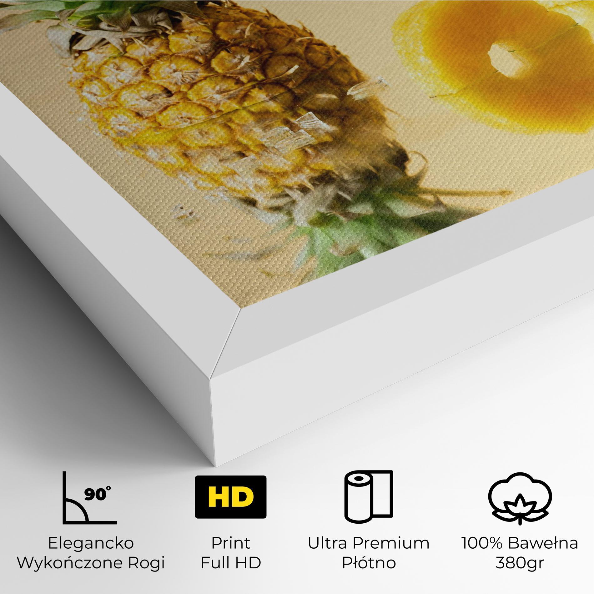 Obraz na Płótnie Cut Pineapple mockup 4