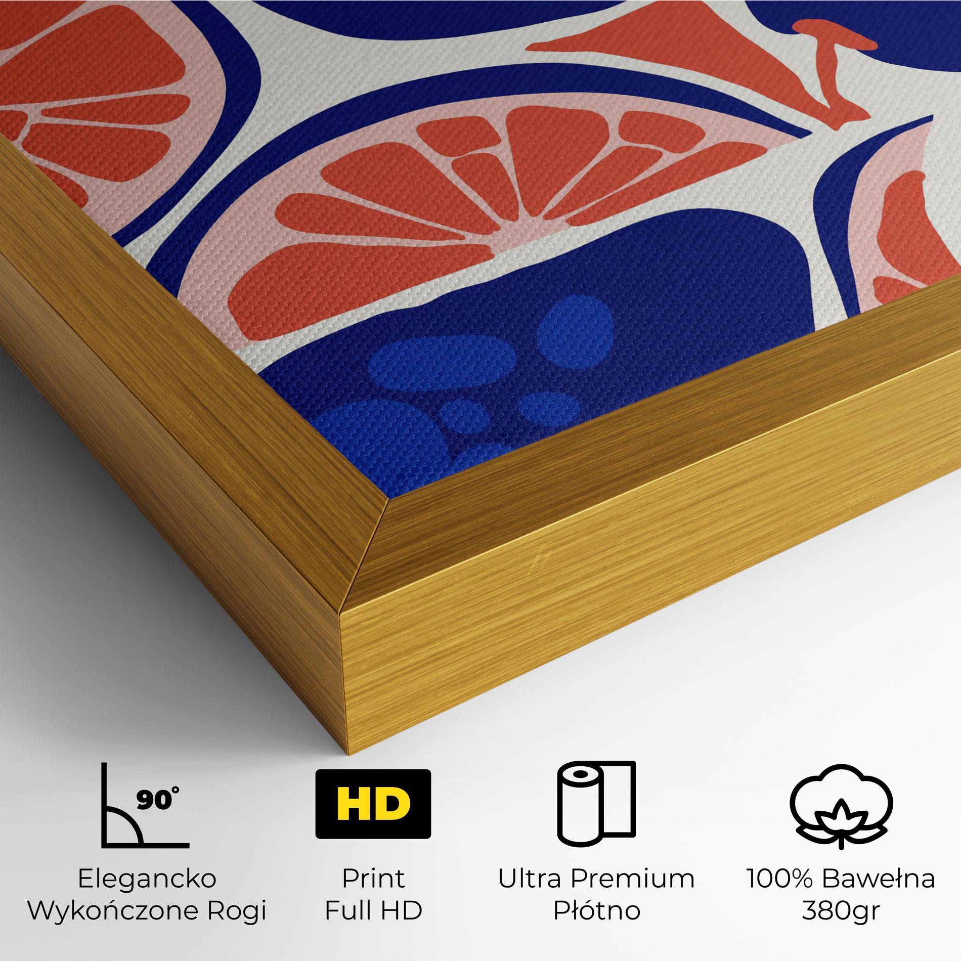 Obraz na Płótnie Blue Pink Fruit mockup 4