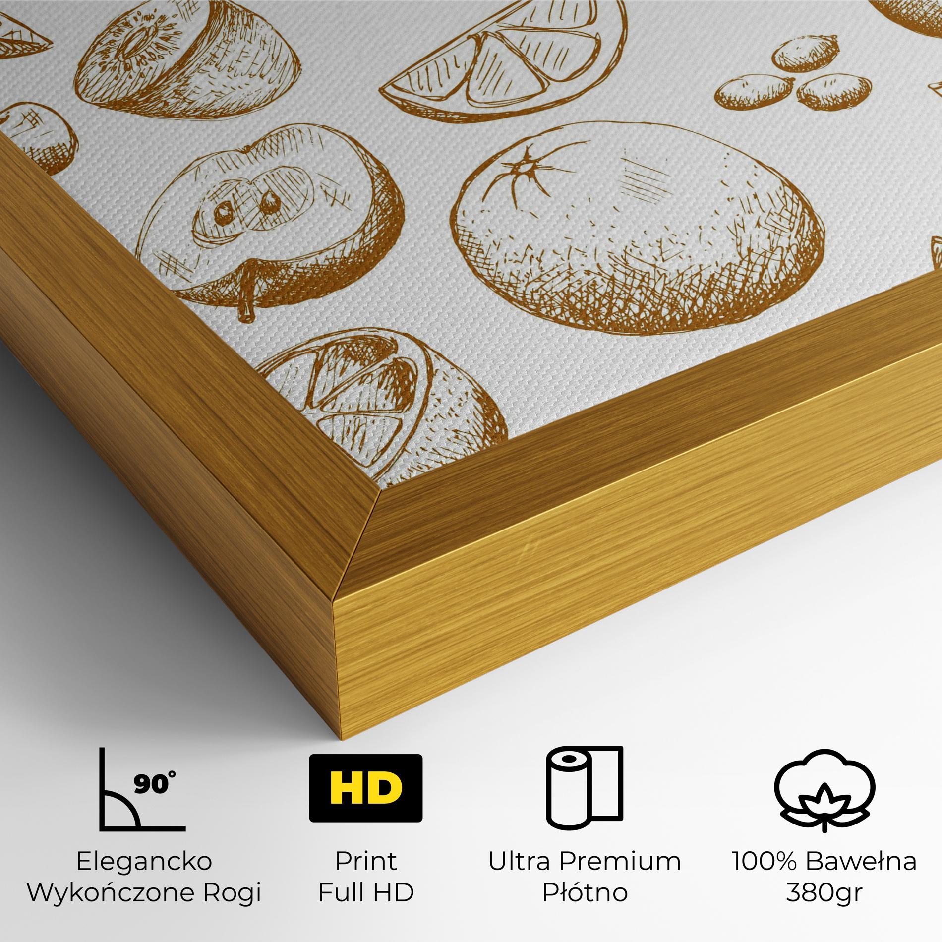 Obraz na Płótnie Floating Fruits mockup 4