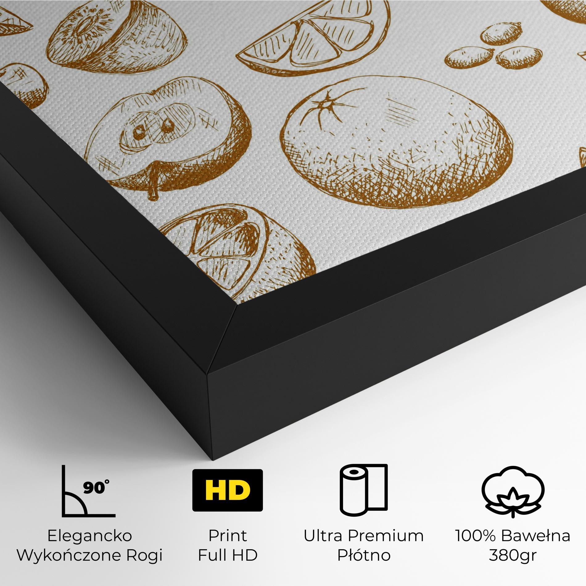 Obraz na Płótnie Floating Fruits mockup 4