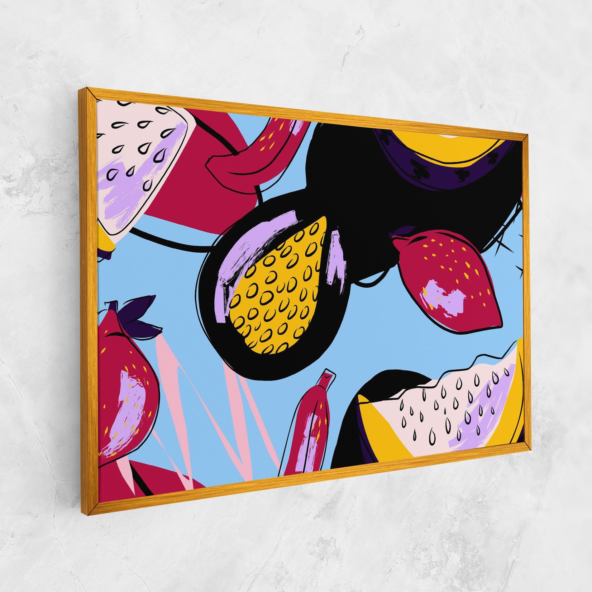 Obraz na Płótnie Colorful Fruits mockup 1