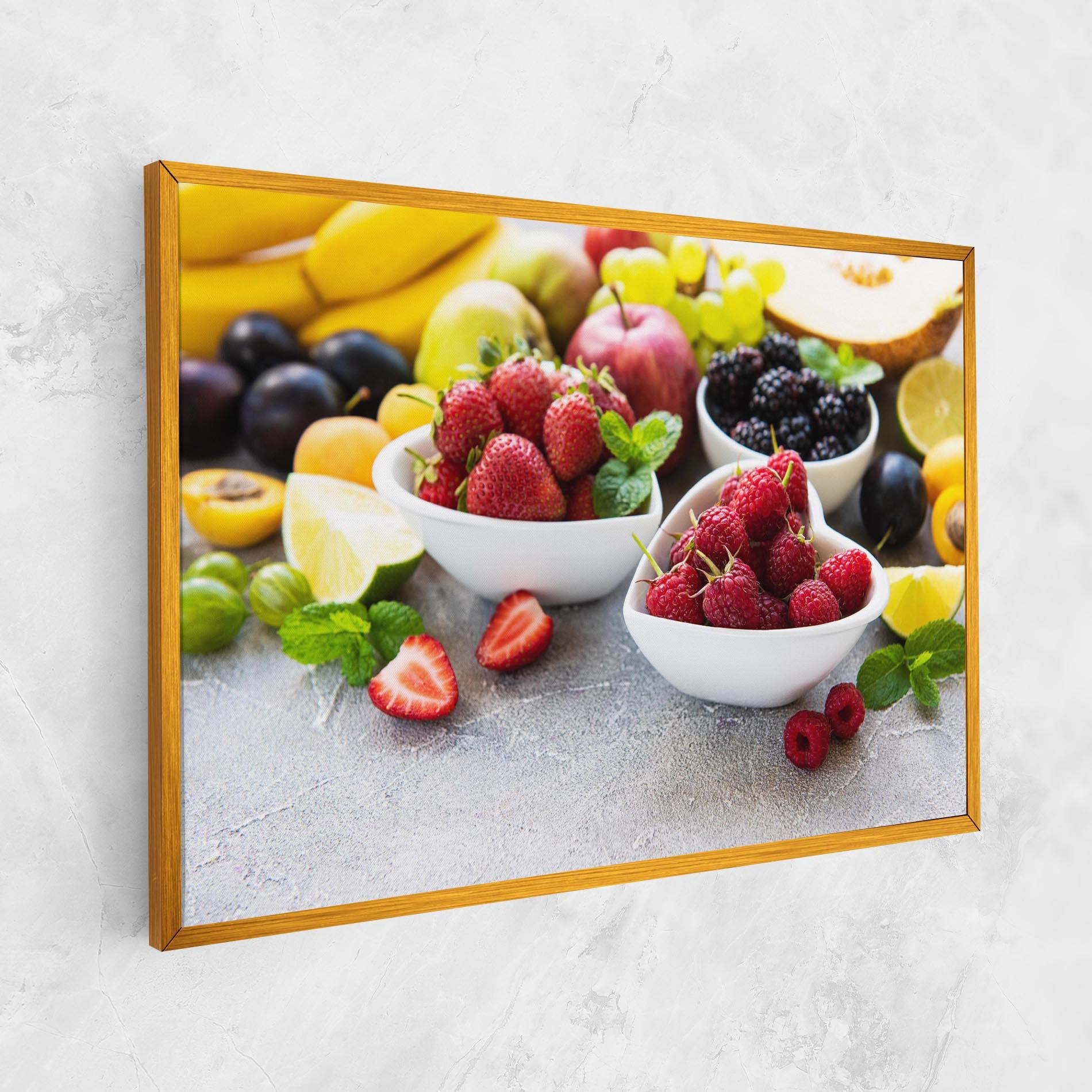 Obraz na Płótnie Heart Fresh Fruits mockup 1