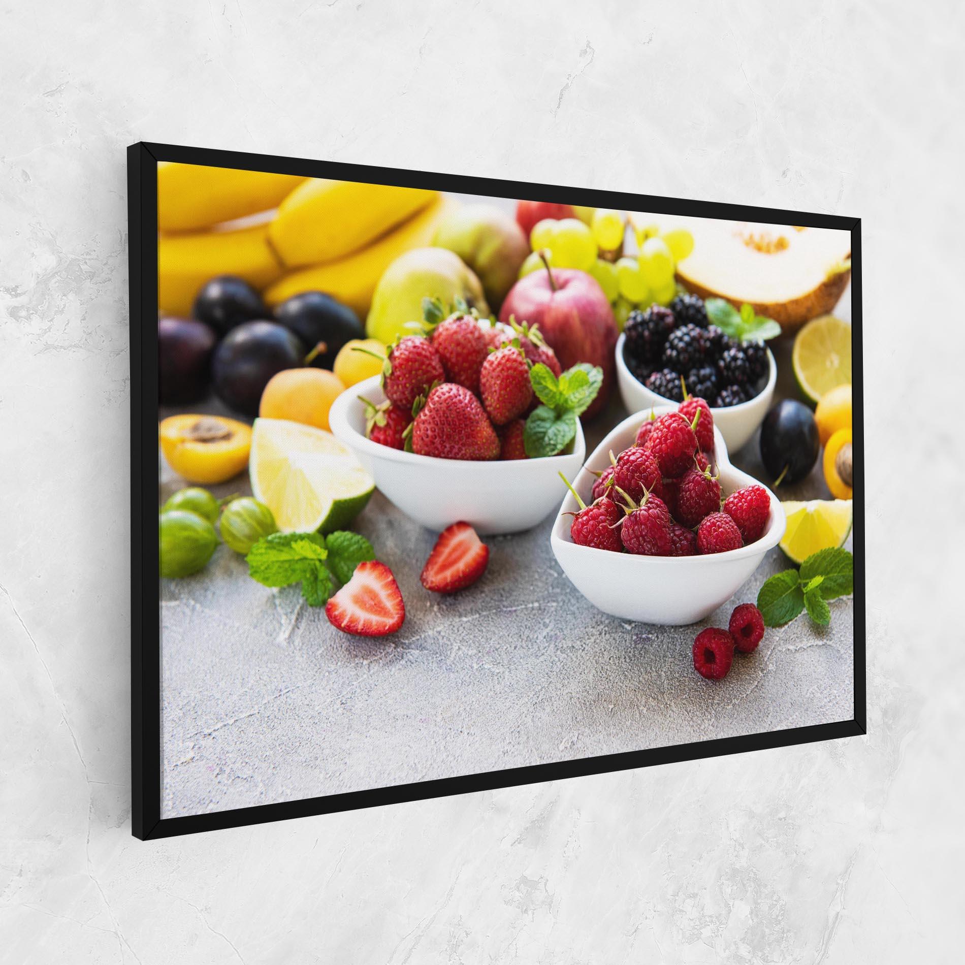 Obraz na Płótnie Heart Fresh Fruits mockup 1