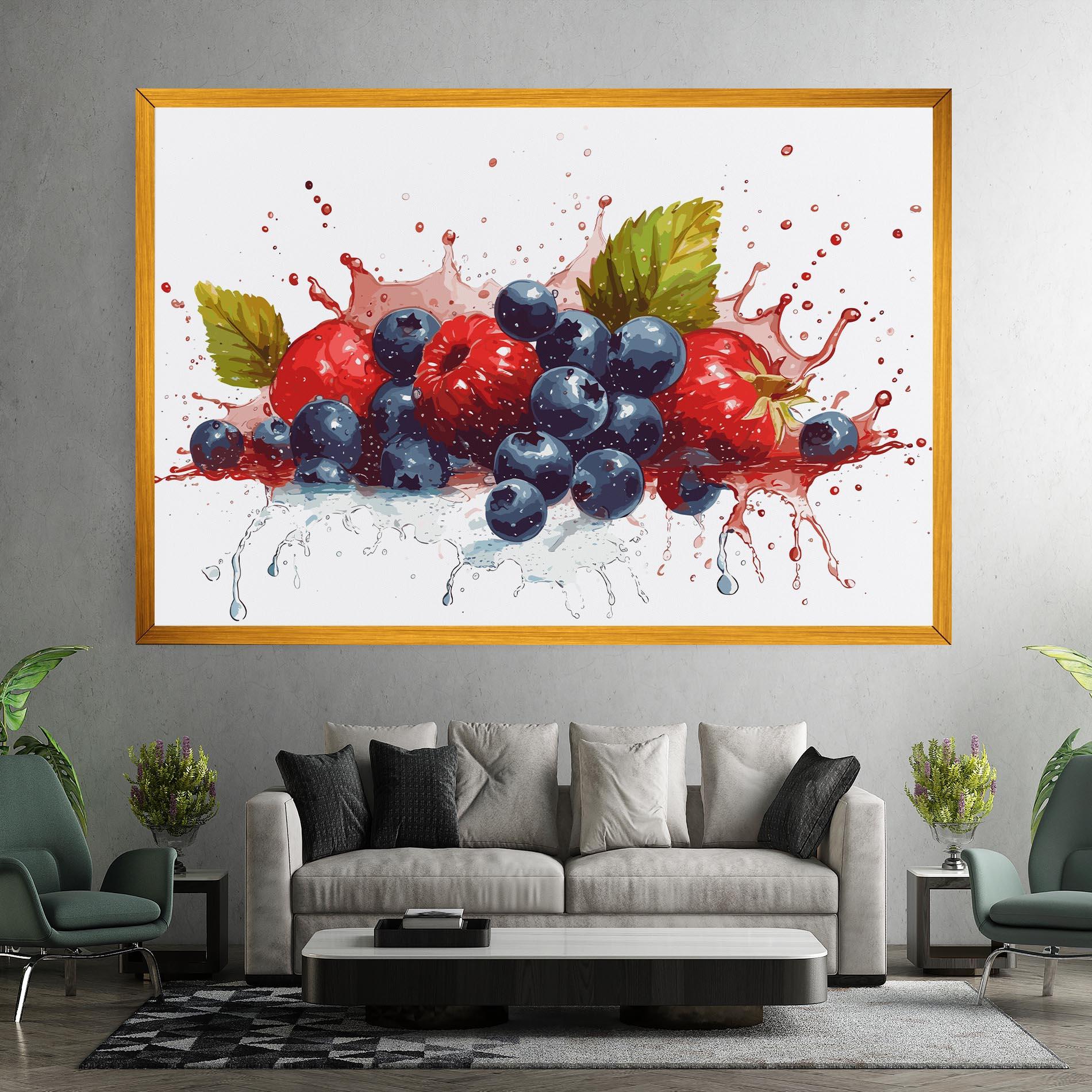 Obraz na Płótnie Berries Art mockup 7