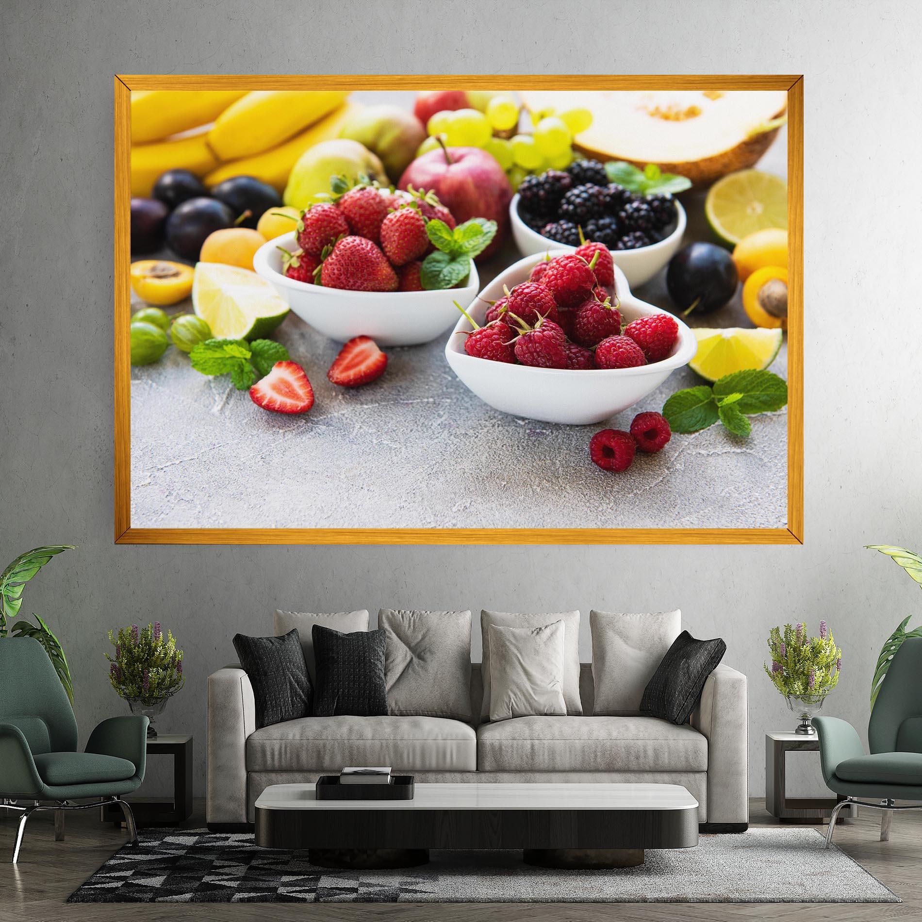 Obraz na Płótnie Heart Fresh Fruits mockup 7
