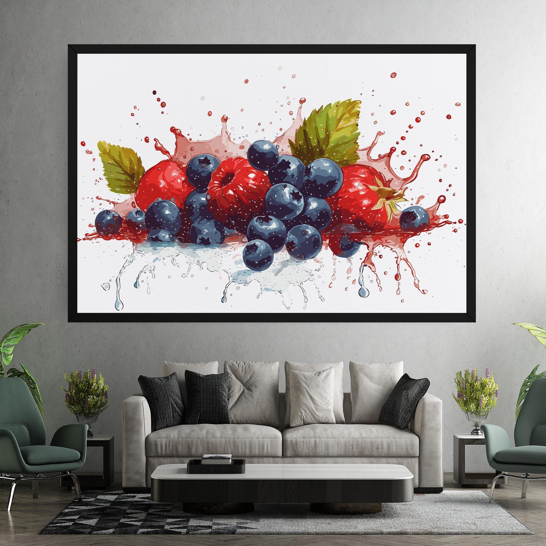 Obraz na Płótnie Berries Art mockup 7