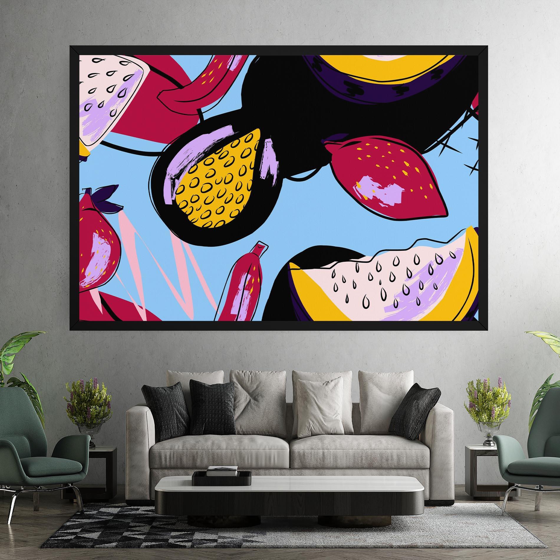 Obraz na Płótnie Colorful Fruits mockup 7